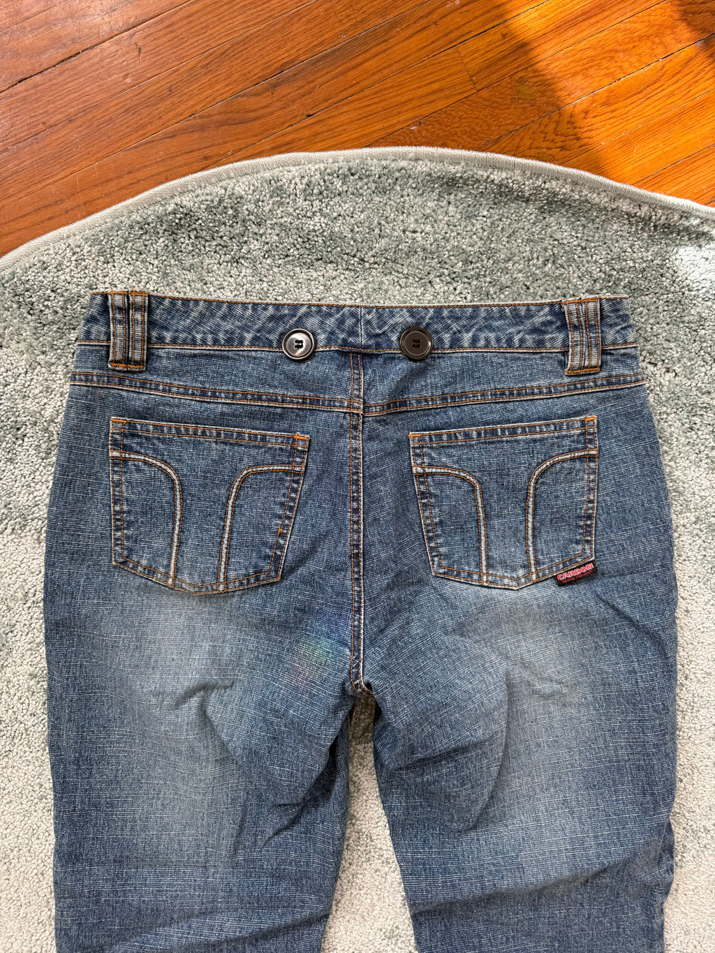 vintage y2k low rise carbon jeans (31”)