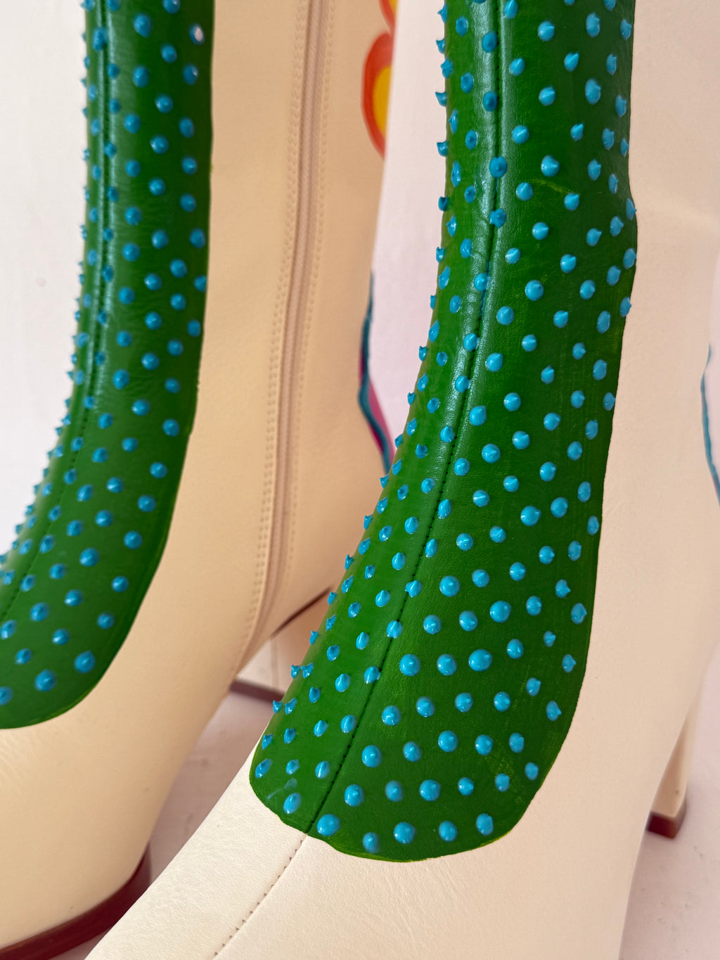 hand painted mod boots (size 8.5 or 9)