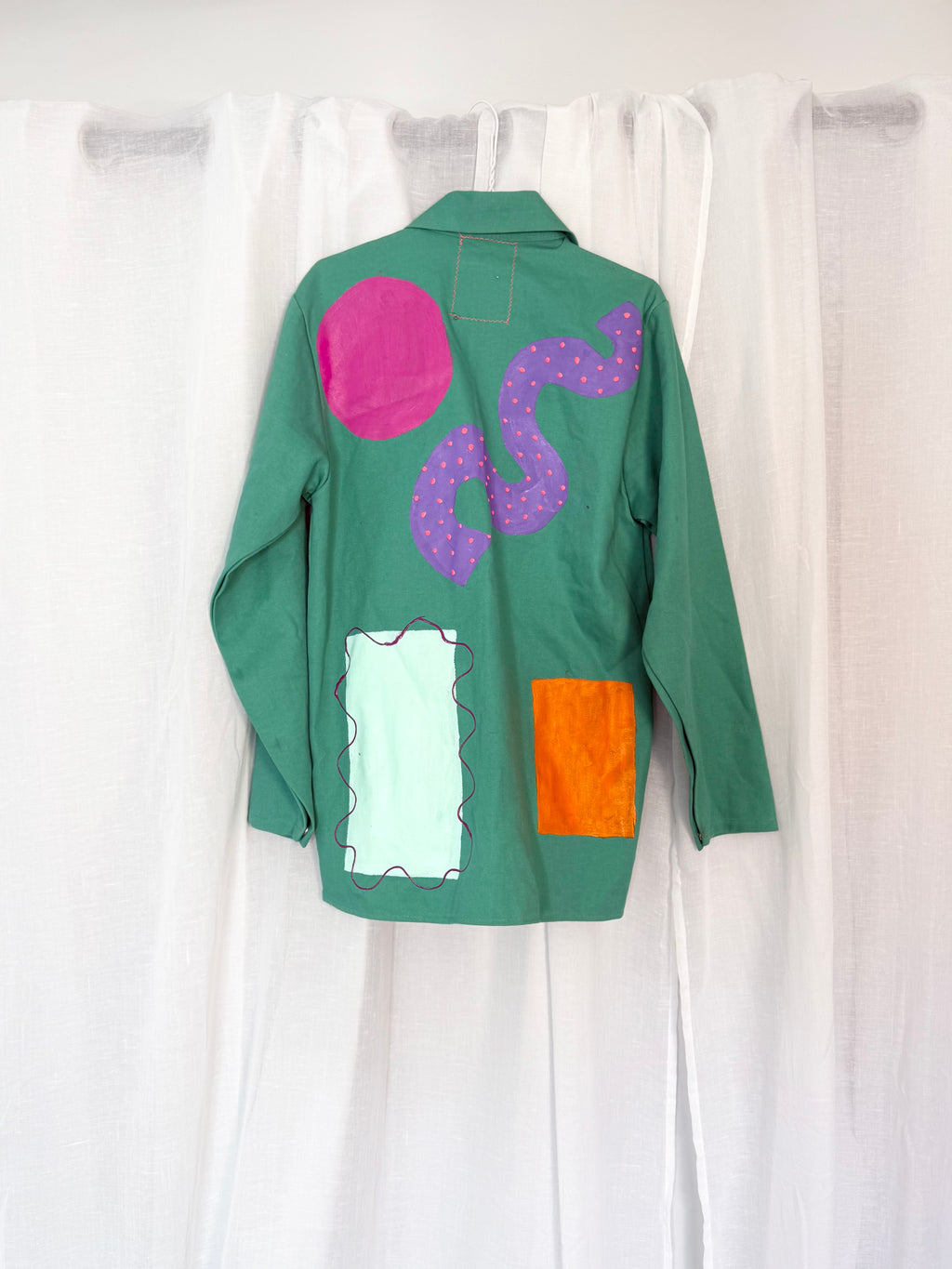 ✦ hand painted + rhinestone work jacket ✦