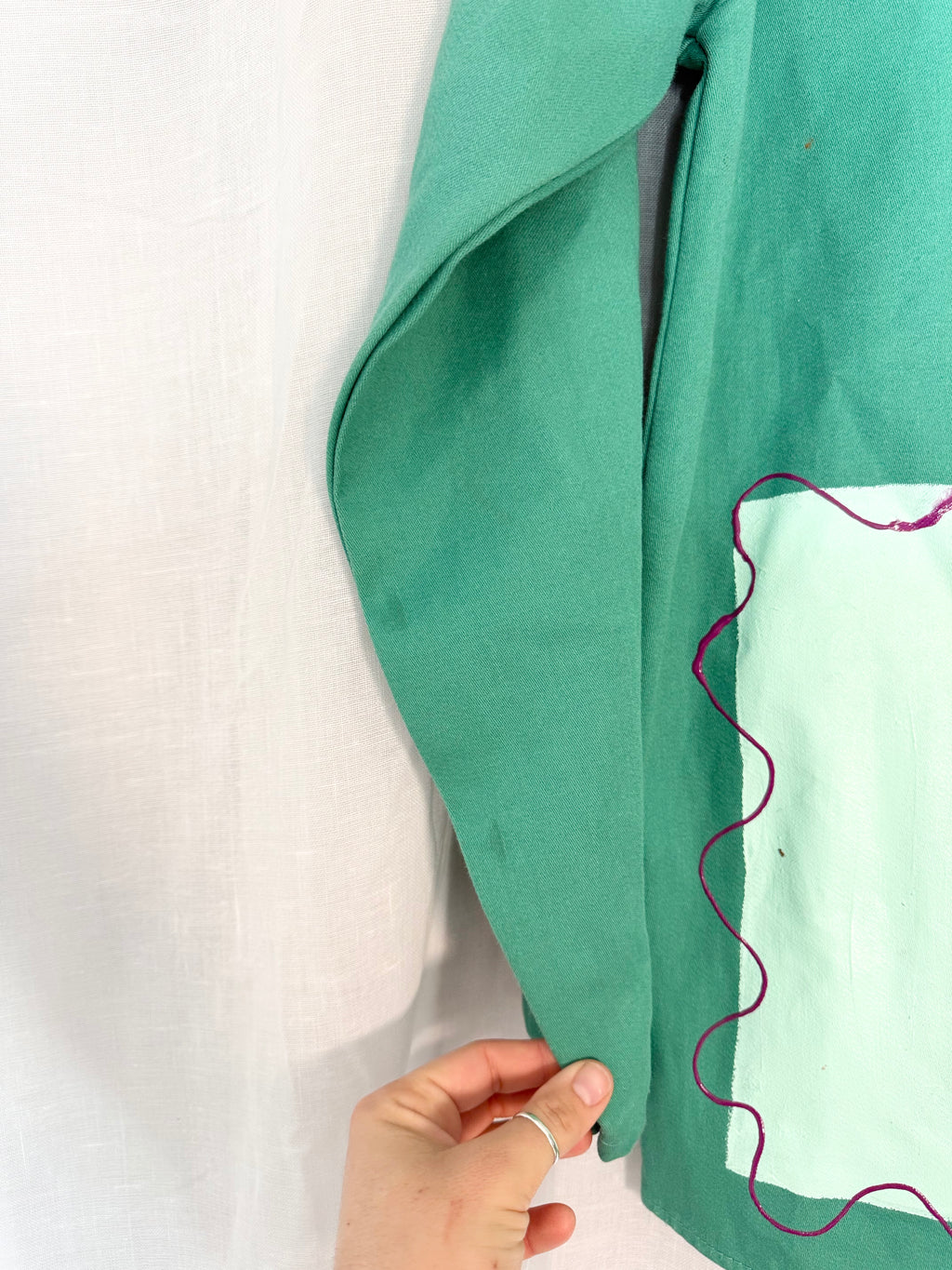 ✦ hand painted + rhinestone work jacket ✦