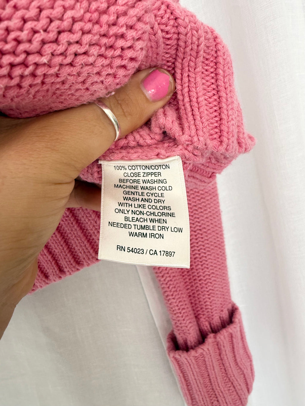 ✧ ✩ pink cable knit zip sweater ✩ ✧