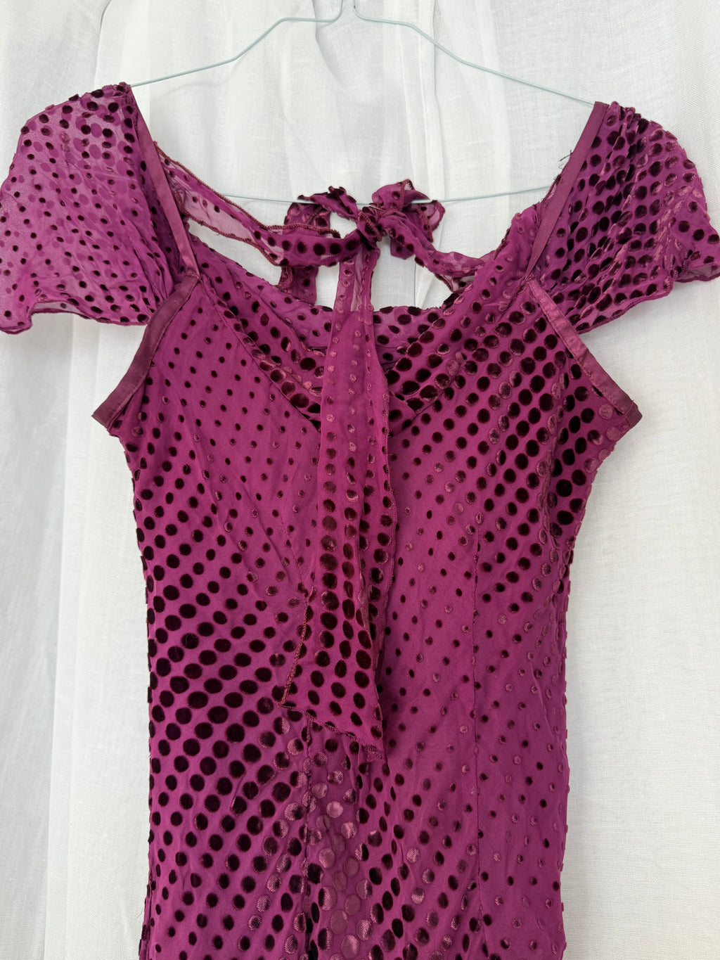 velvet dot mesh fairy tank mini