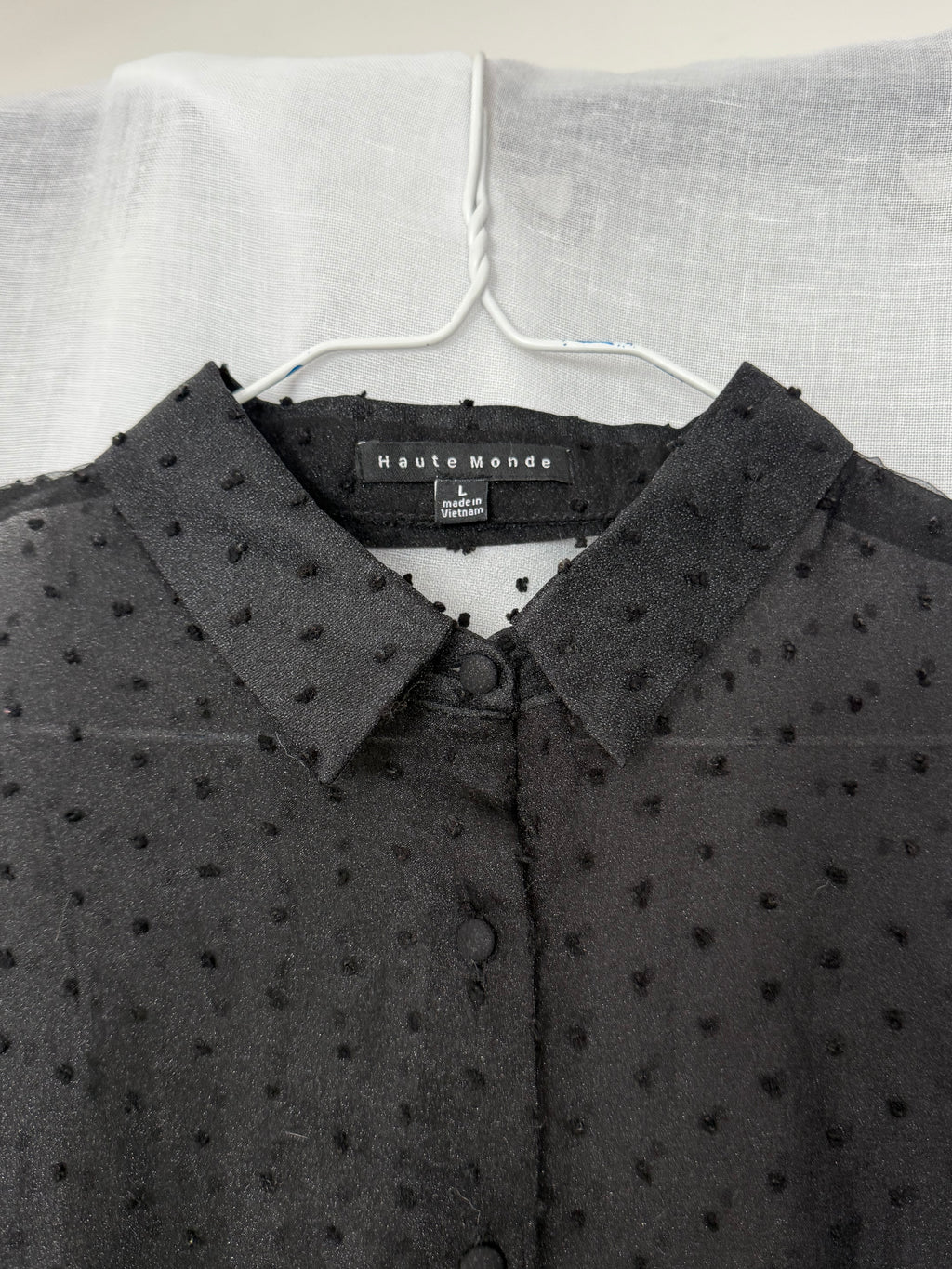 ✦ black sheer polka dot blouse ✦