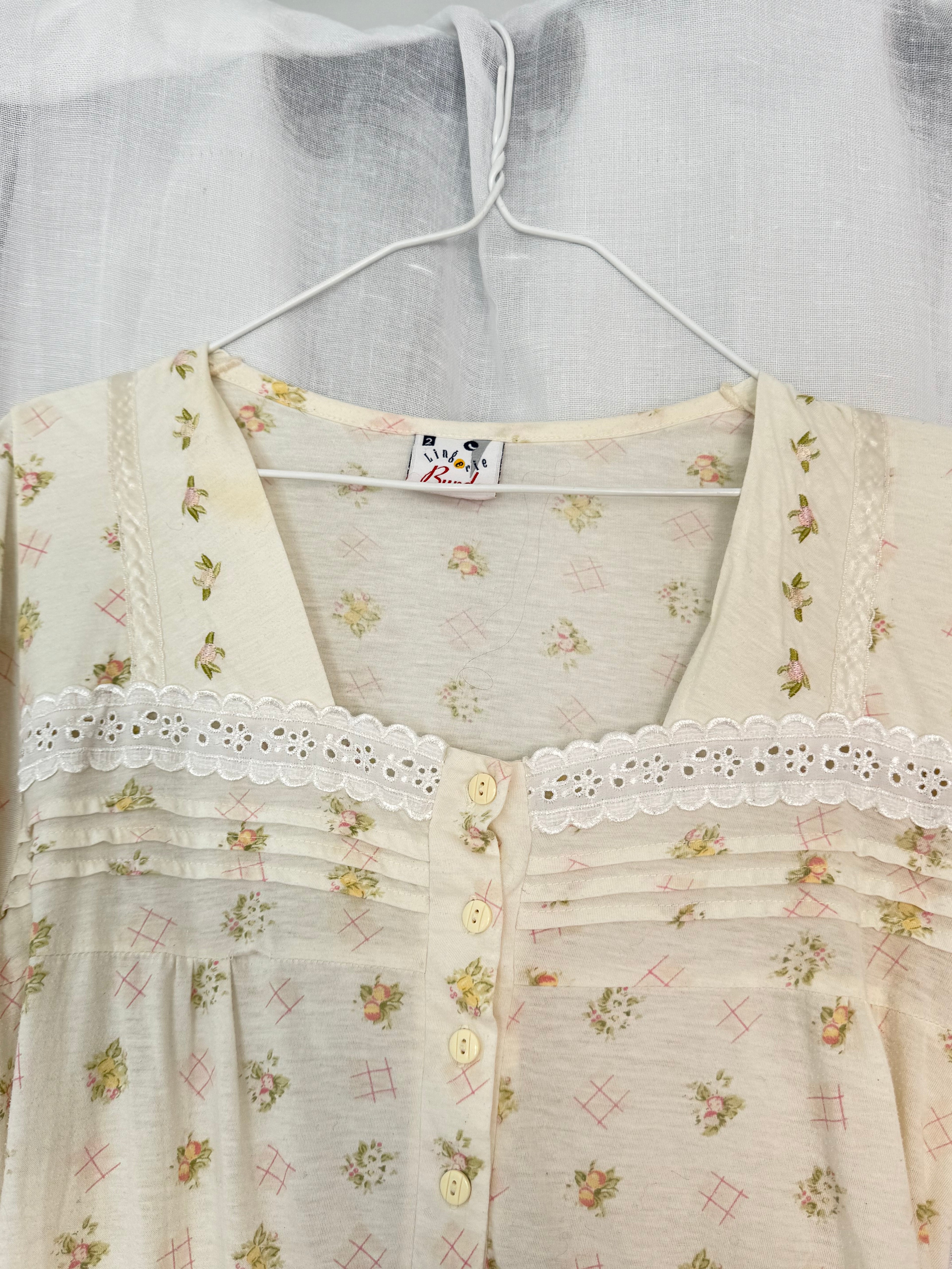 ✿ vintage floral cotton nightgown ✿