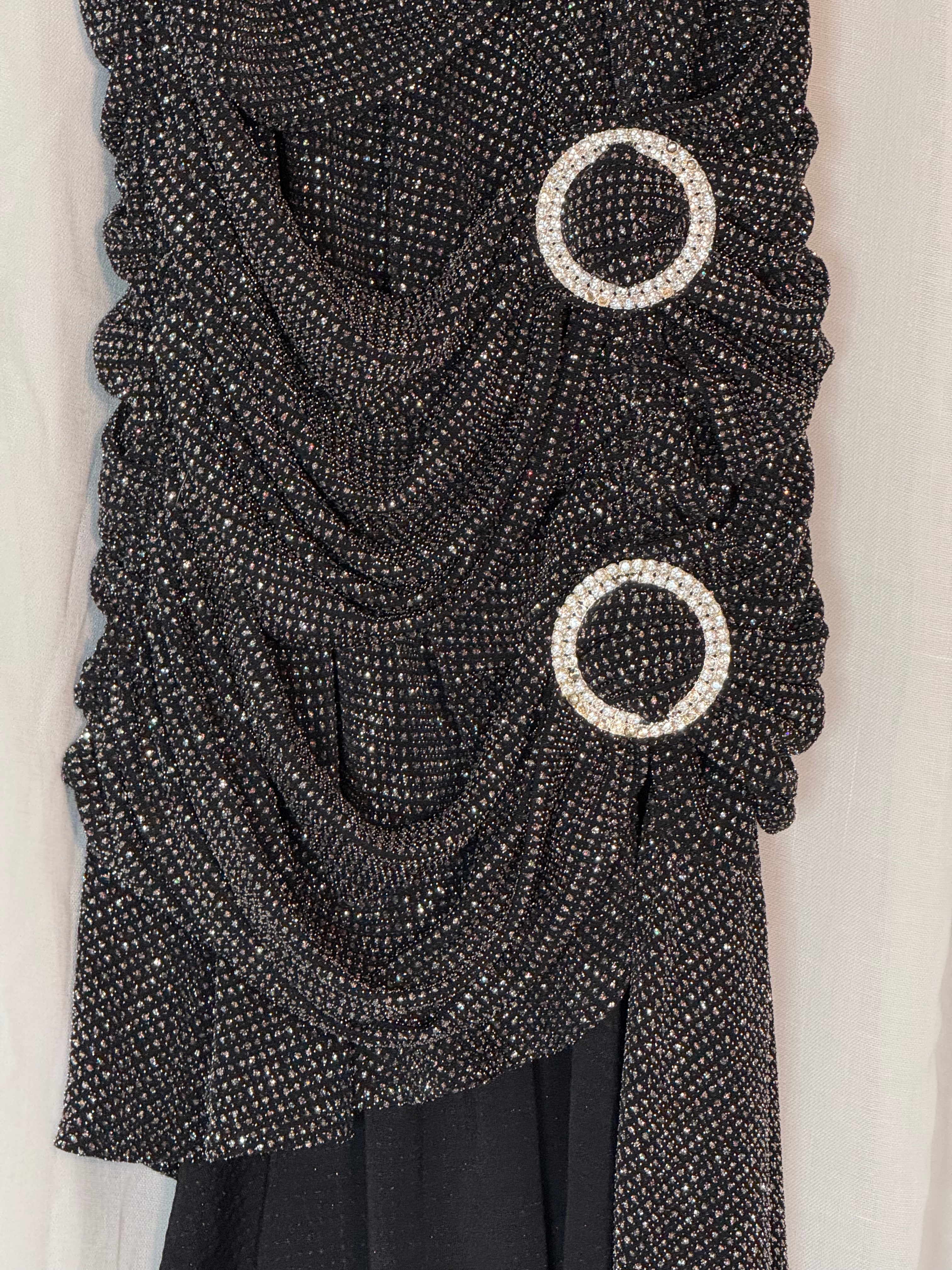 for love & lemons margaux glitter buckle dress