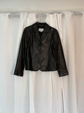 ✧ ʚ vintage wilsons leather maxima black blazer ɞ ✧