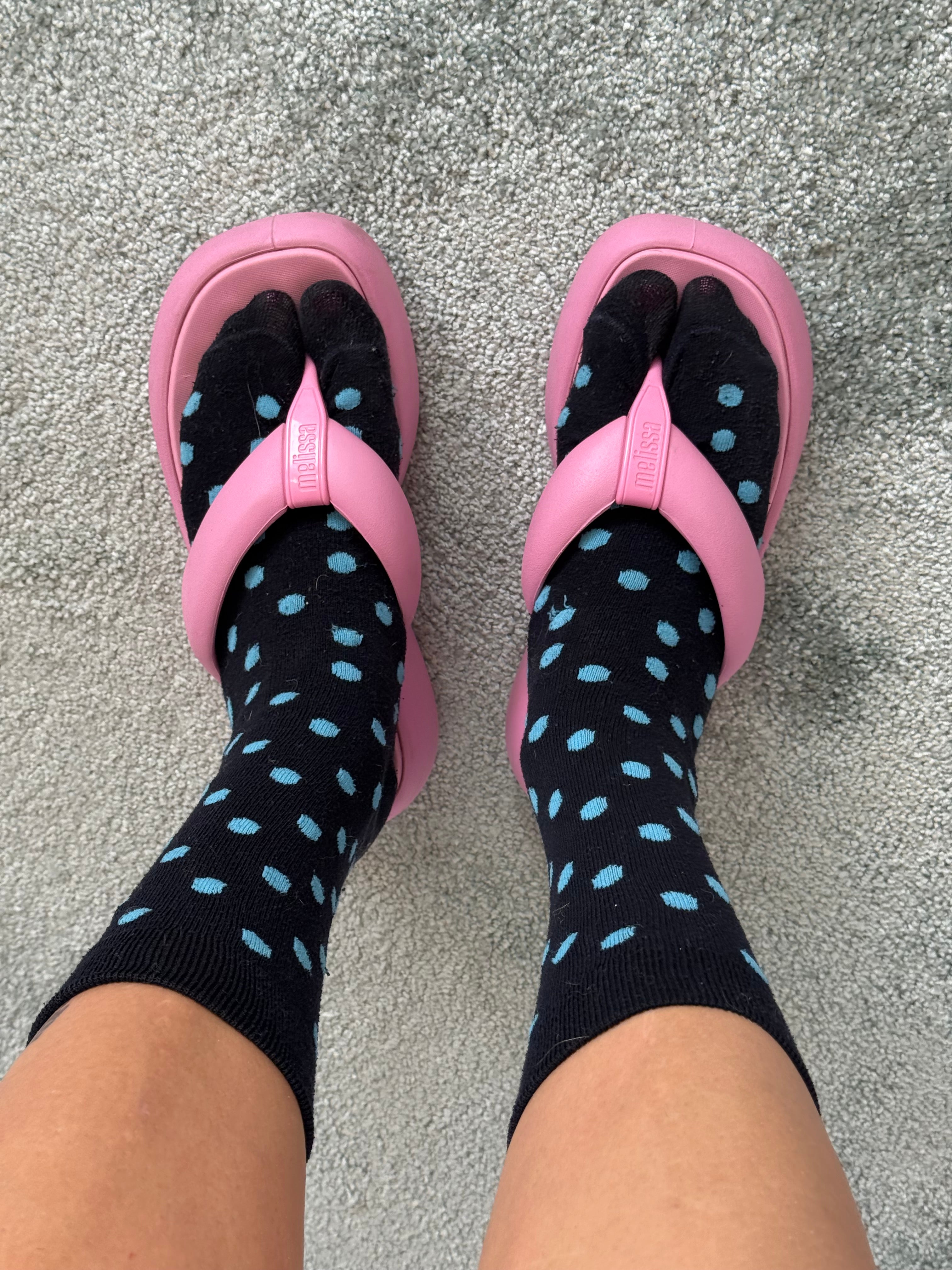 melissa free II pink platform flip flops ✧