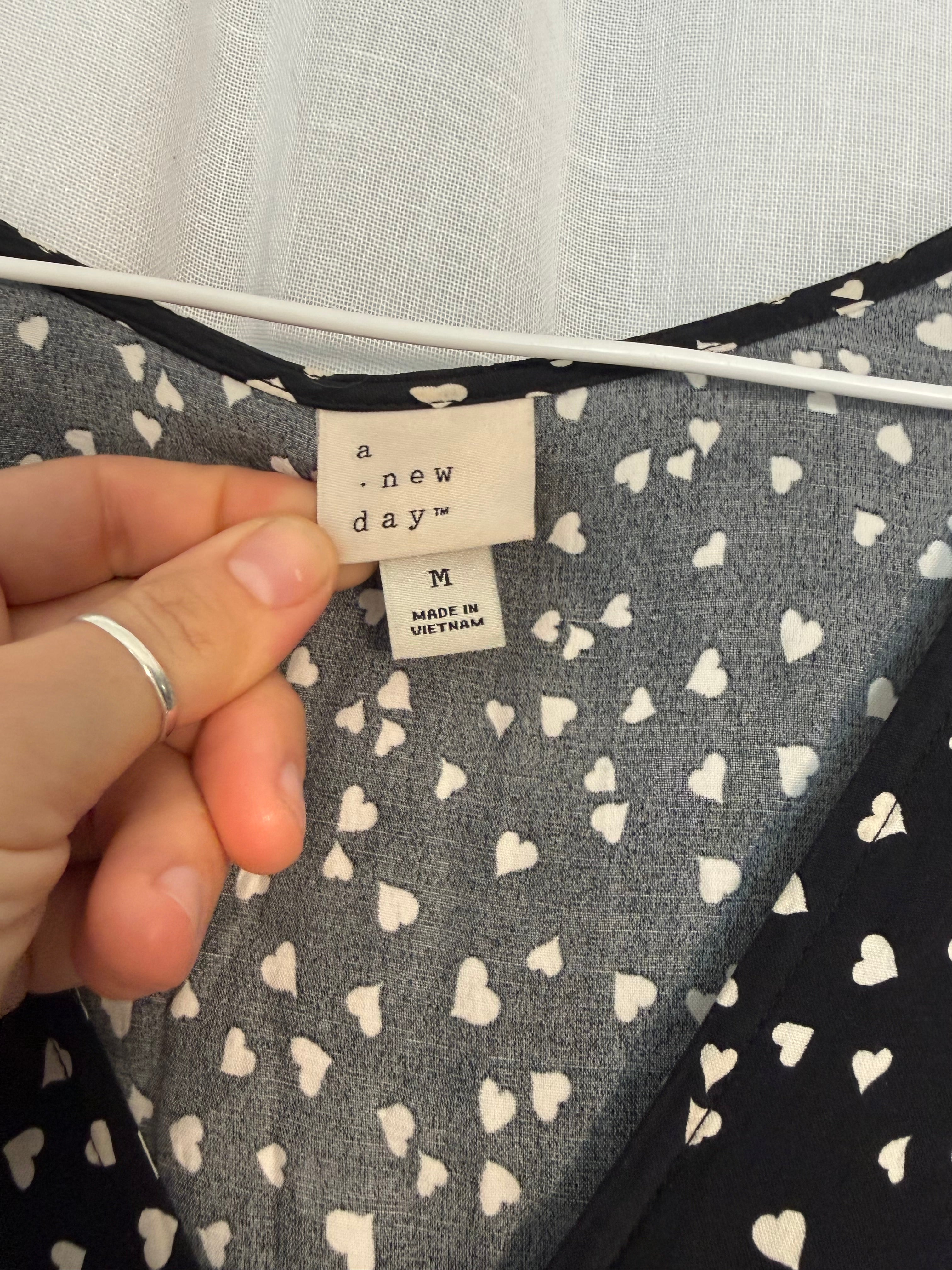 black heart print midi dress ♡