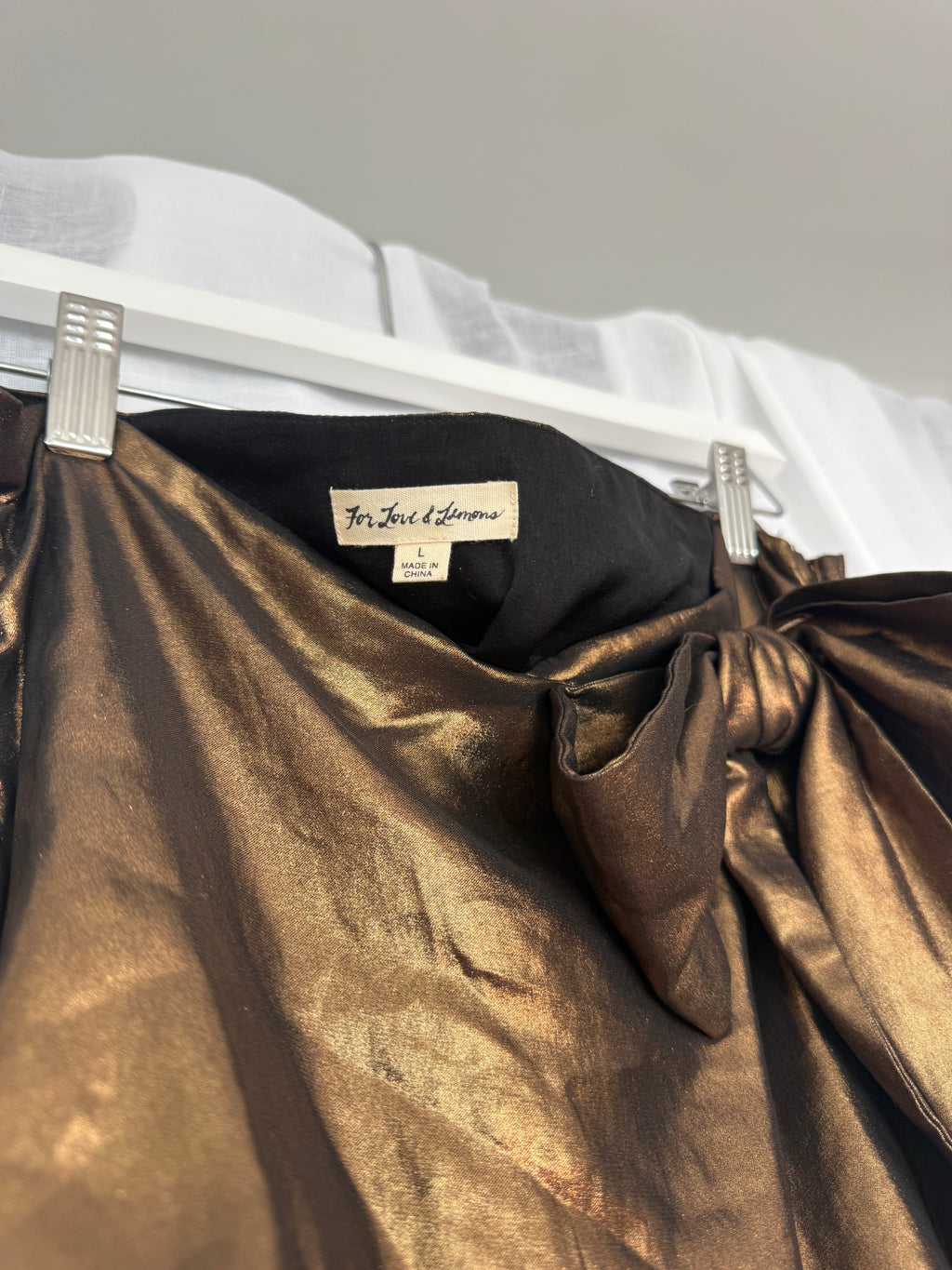 metallic brown mini skirt ✦ - 30”
