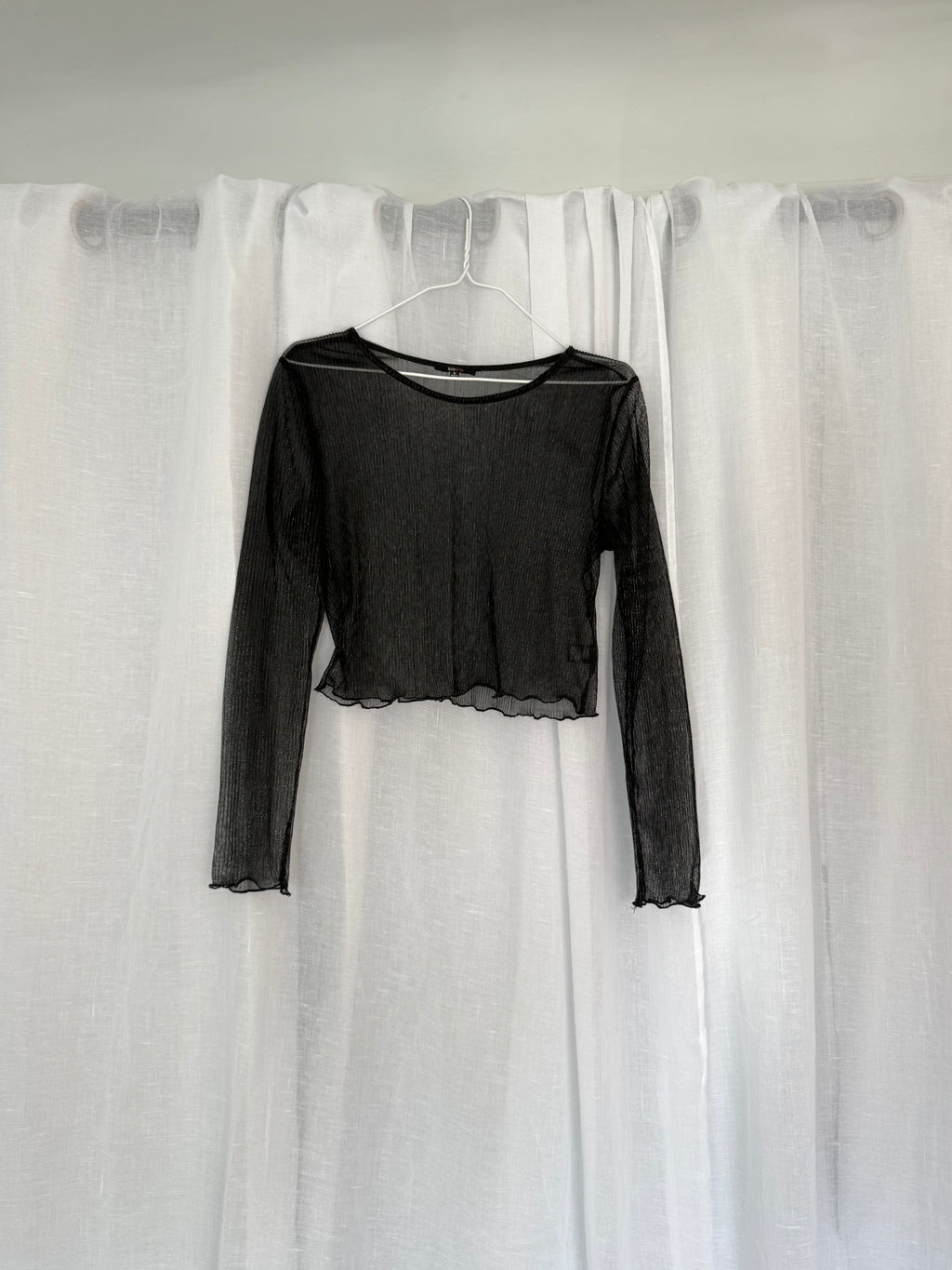 sheer black mesh top 🖤