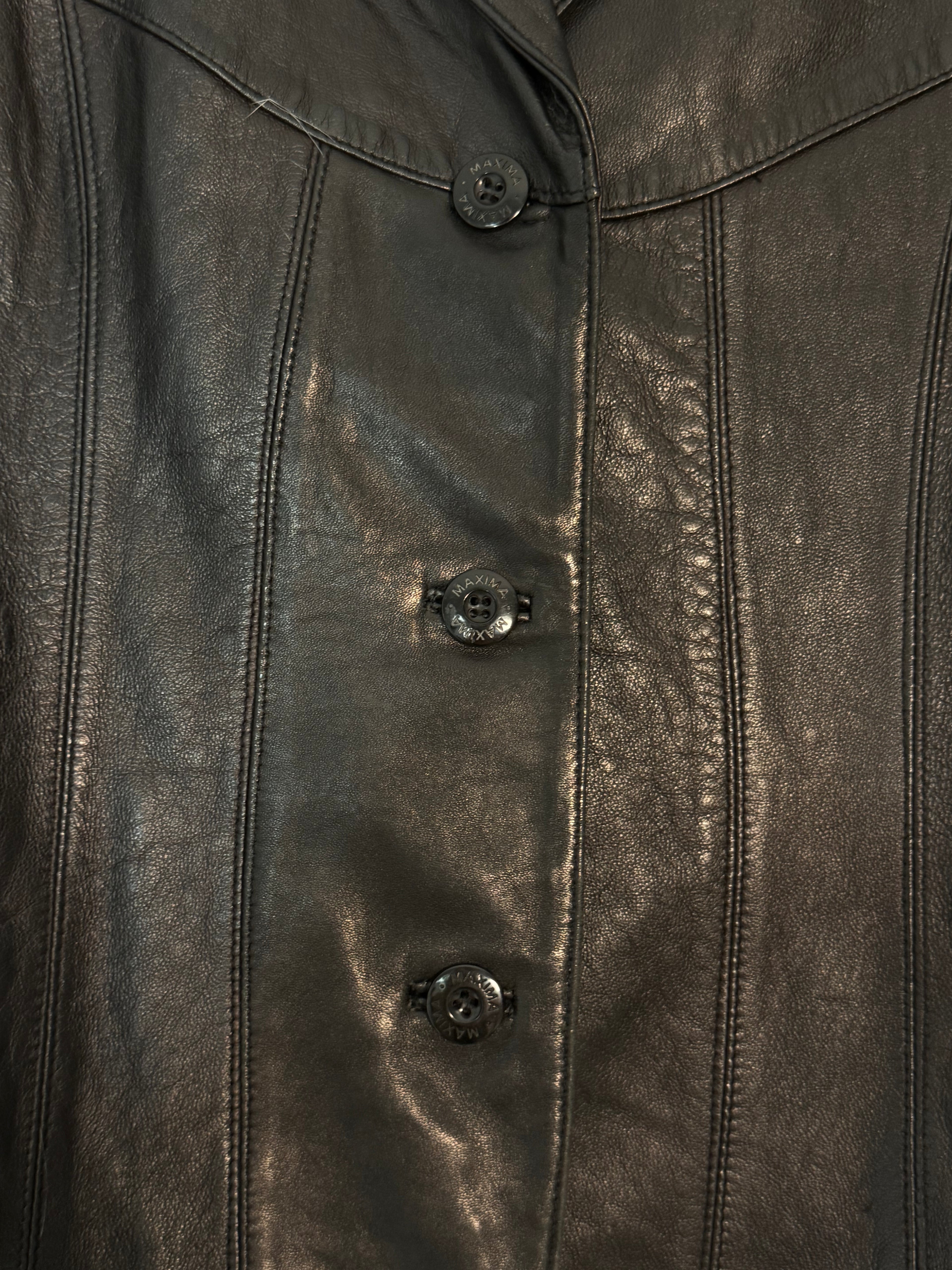 ✧ ʚ vintage wilsons leather maxima black blazer ɞ ✧