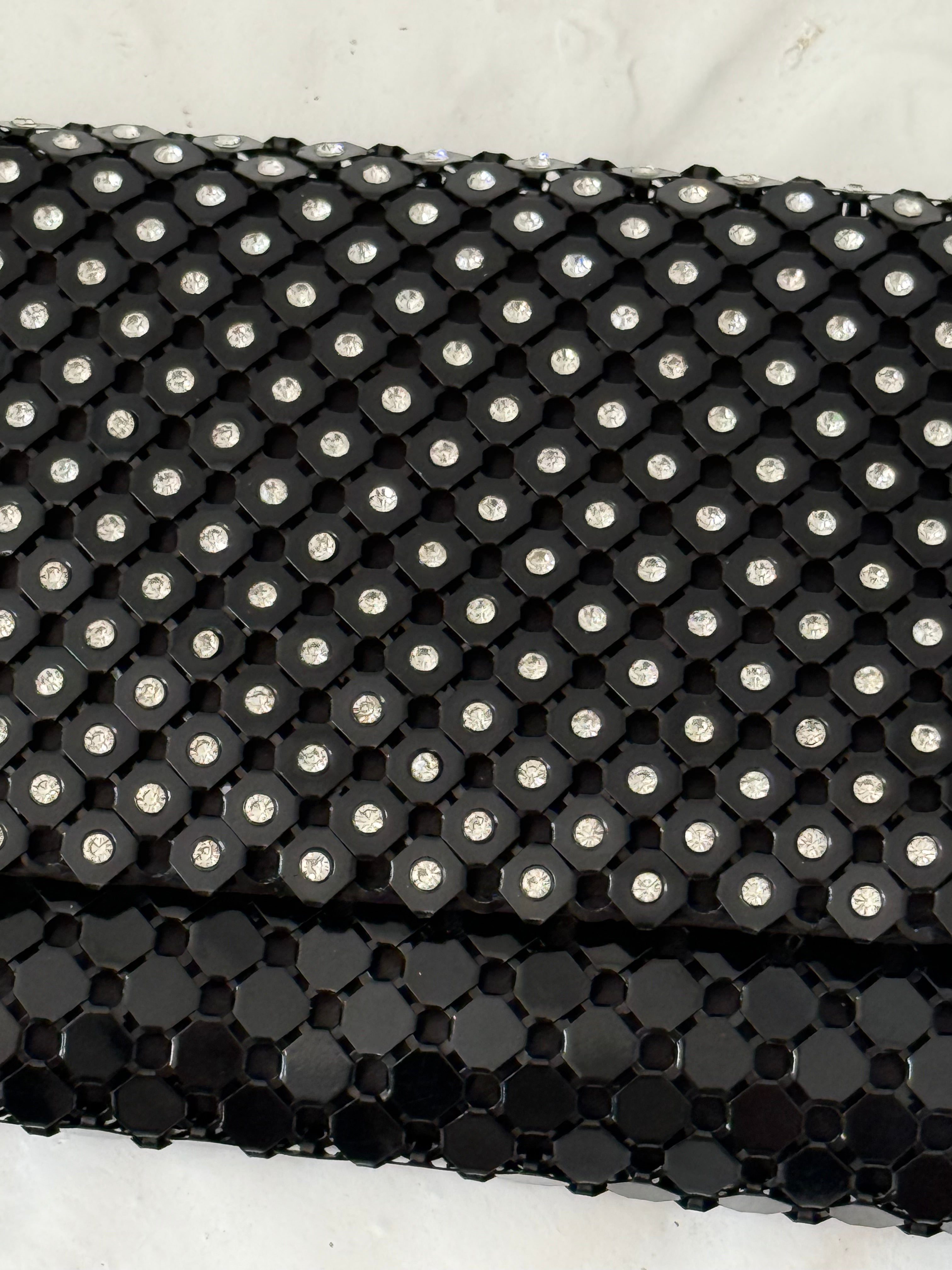 ✦ Cézanne black studded convertible clutch bag ✦