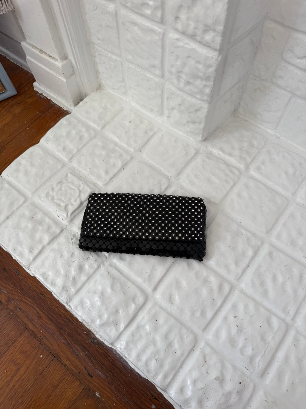 ✦ Cézanne black studded convertible clutch bag ✦