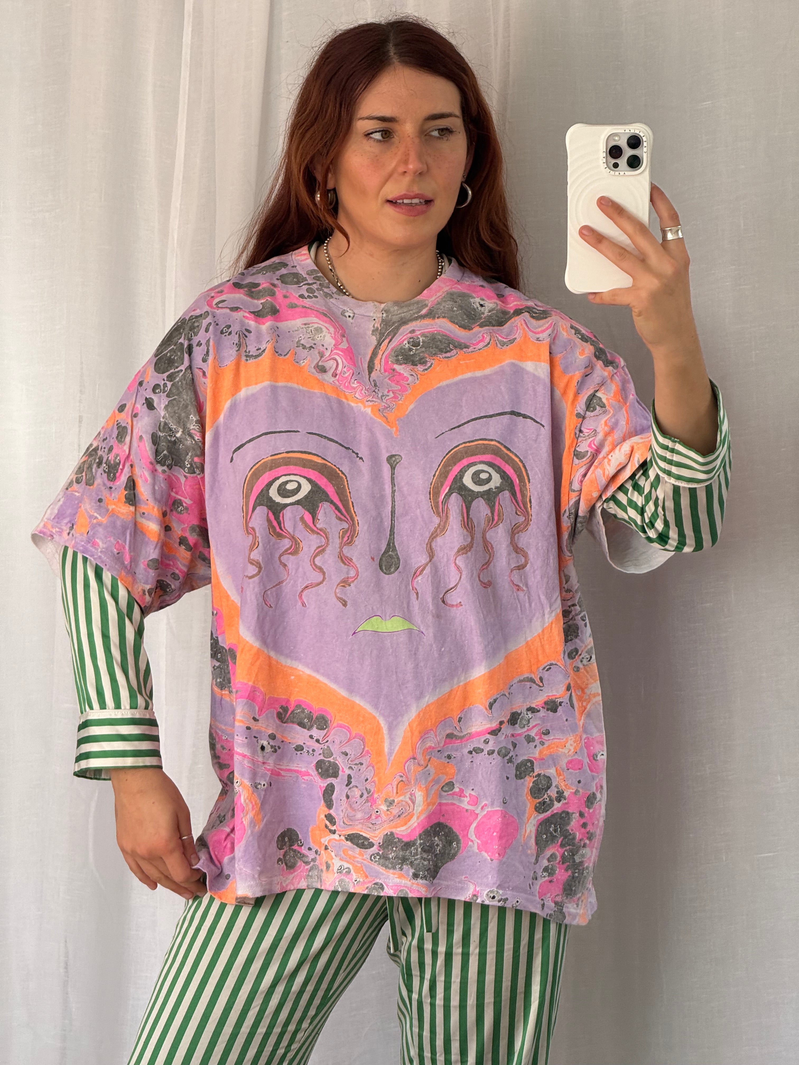 ✨🎨 MYFAWNNY marble painted graphic tee 🎨✨