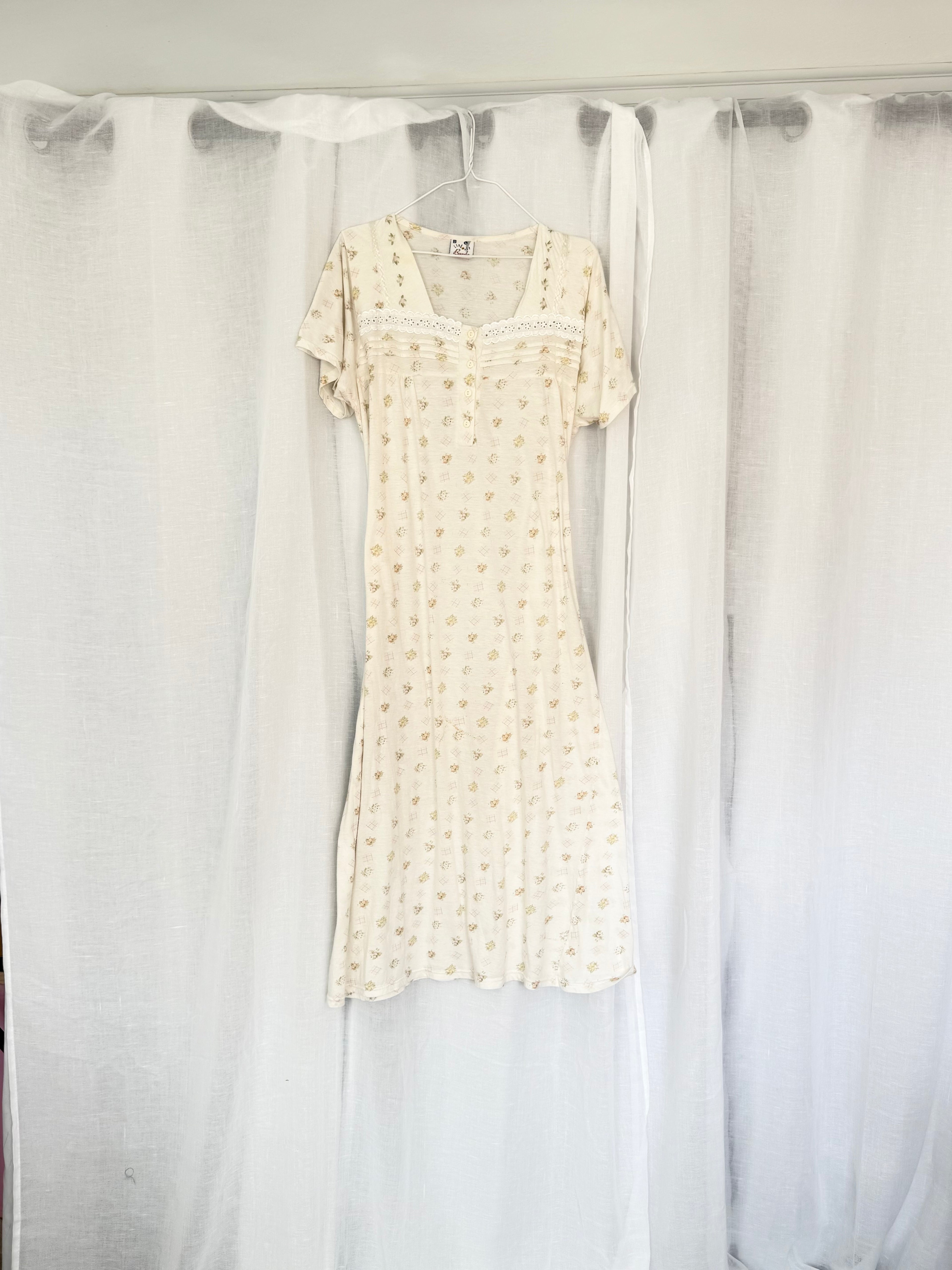 ✿ vintage floral cotton nightgown ✿