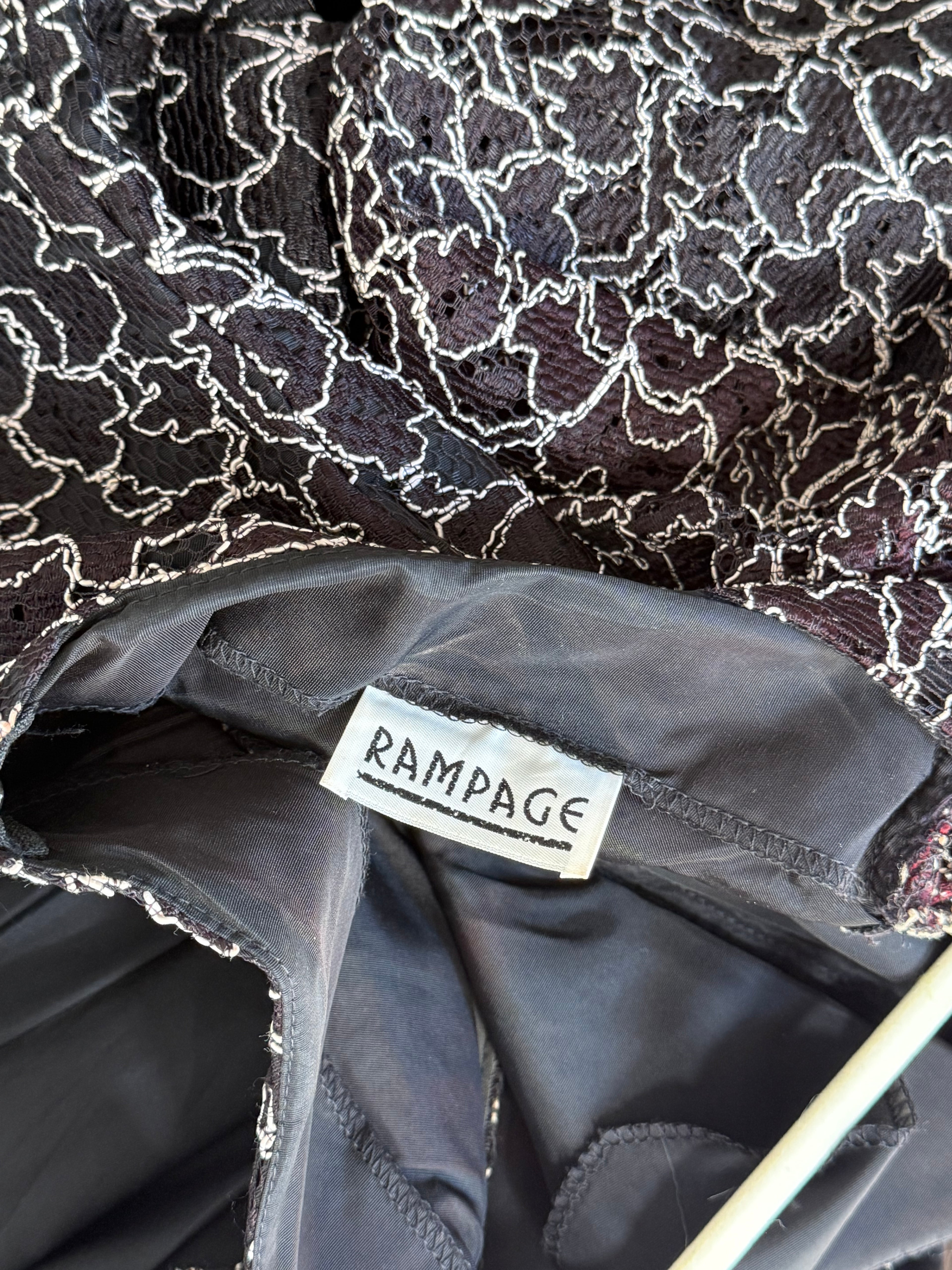 vintage 80s lace high-low tulle party dress