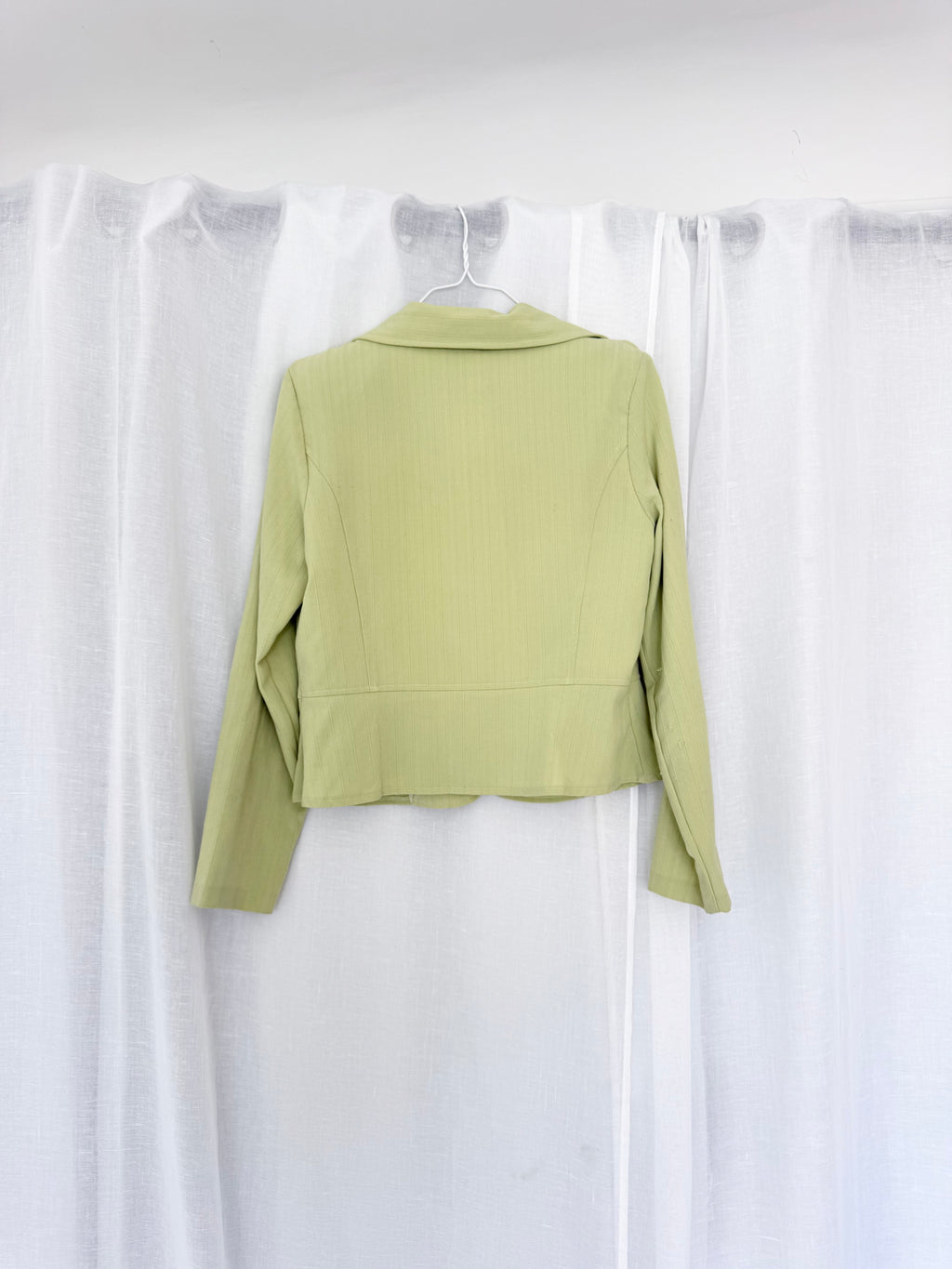 y2k lime green fitted blazer ✧