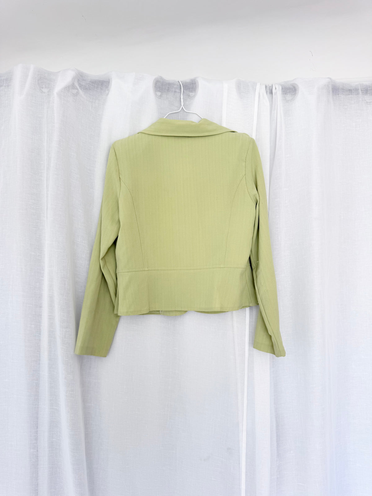 y2k lime green fitted blazer ✧