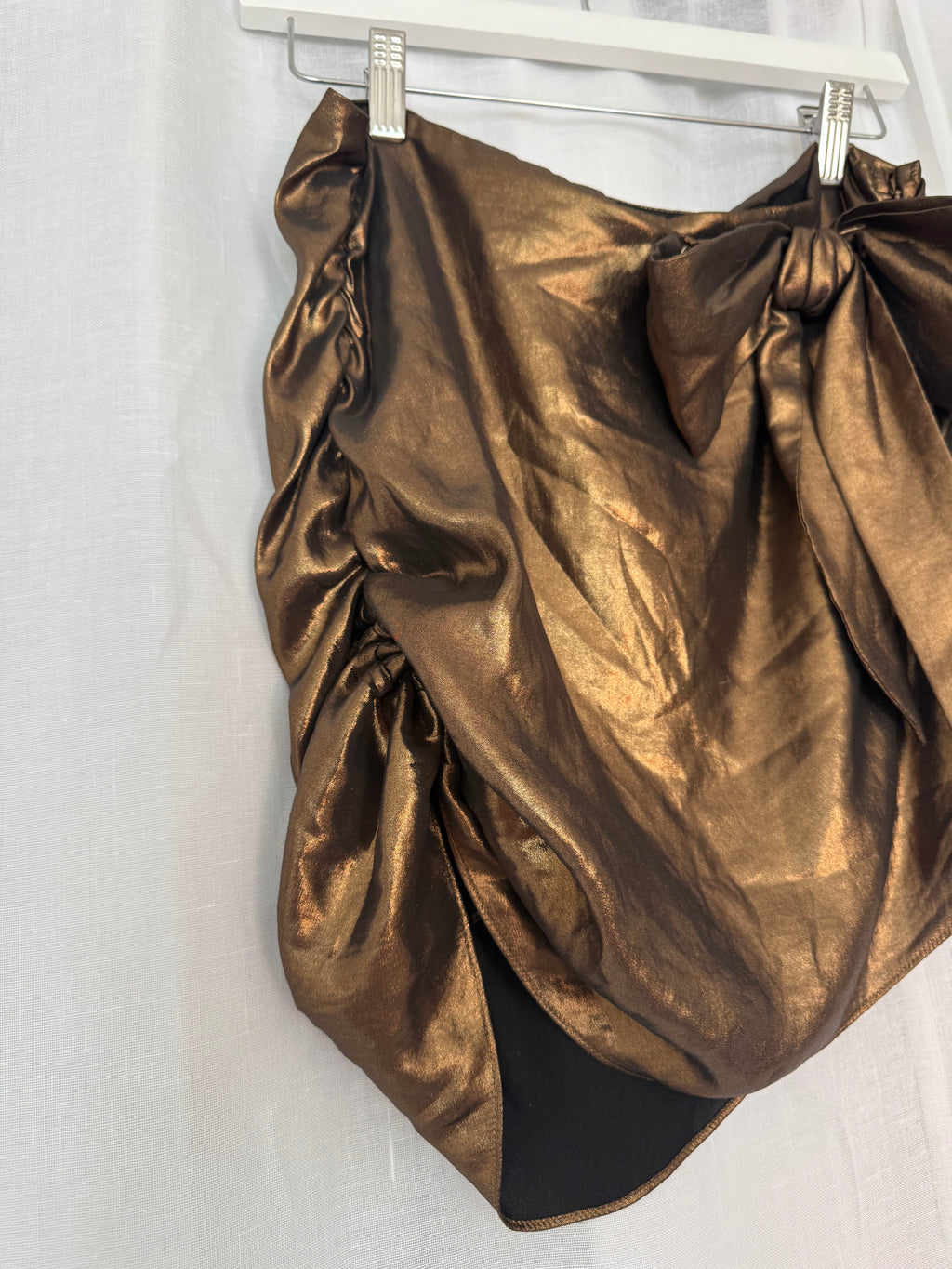 metallic brown mini skirt ✦ - 30”