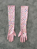 ✨ hand-painted rhinestone opera gloves ✨