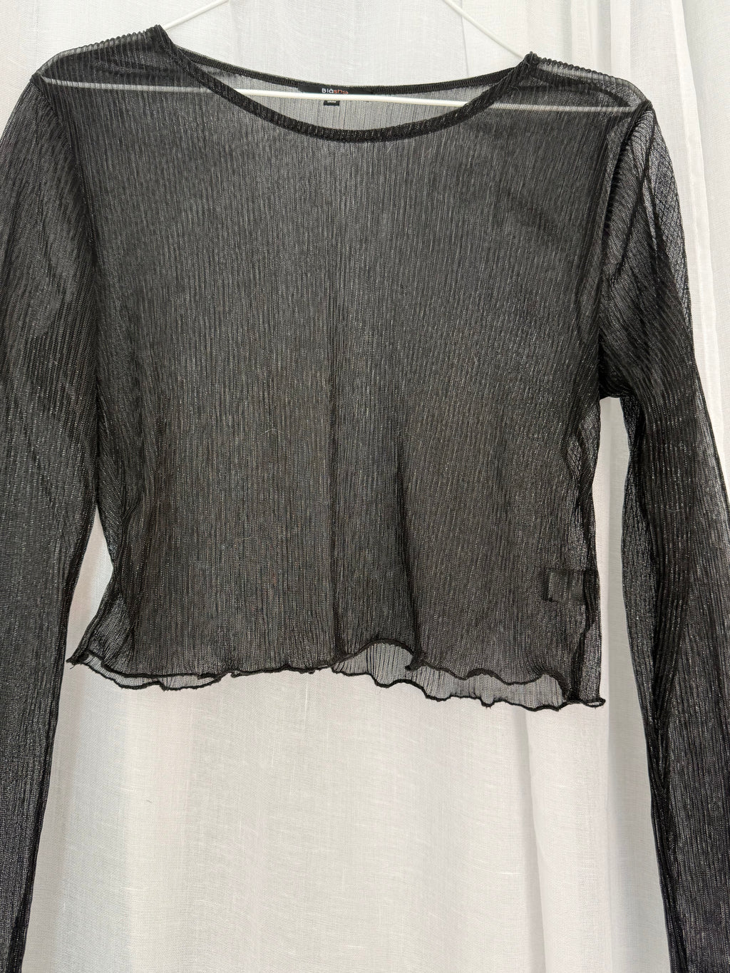 sheer black mesh top 🖤