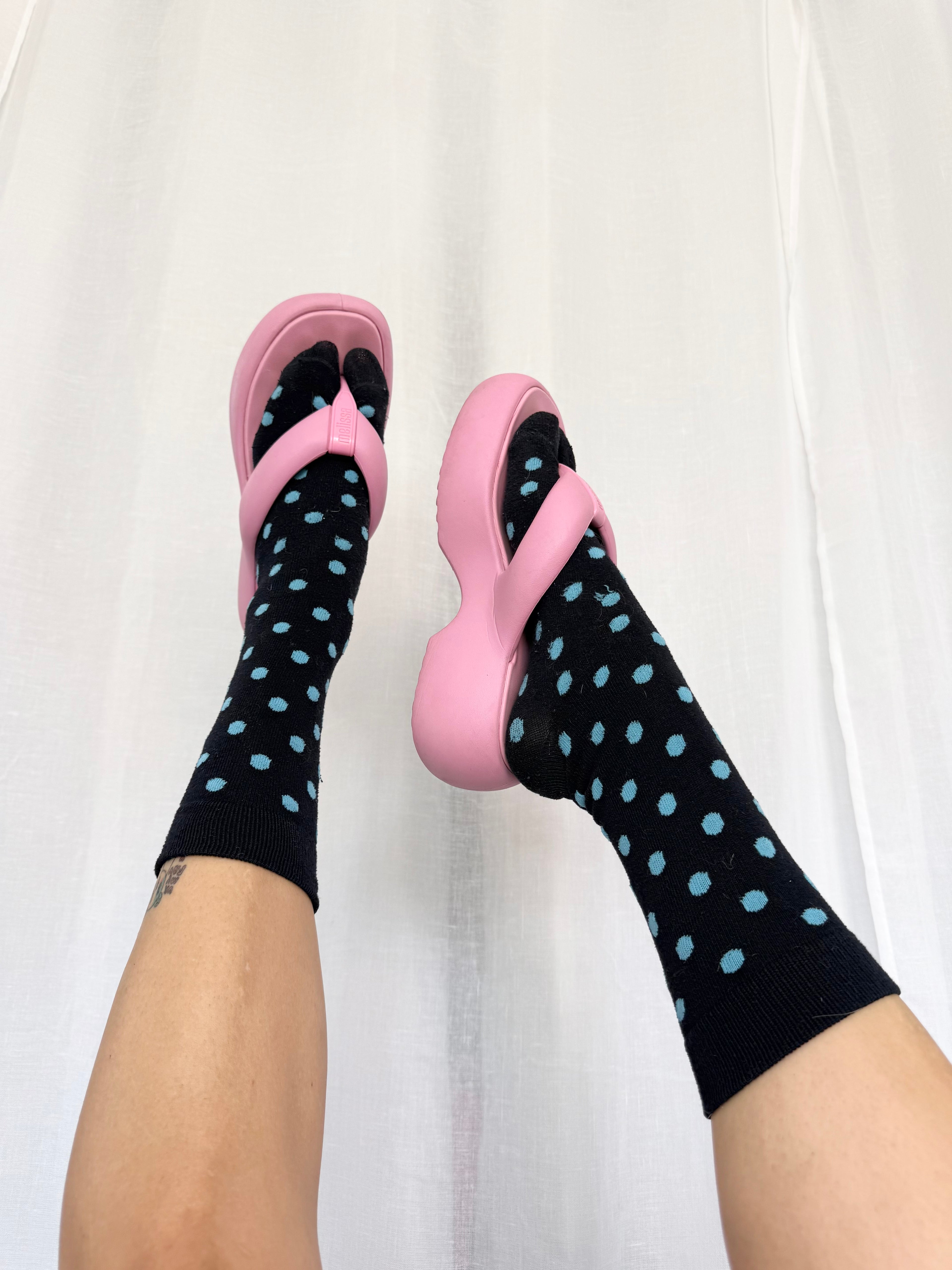 melissa free II pink platform flip flops ✧