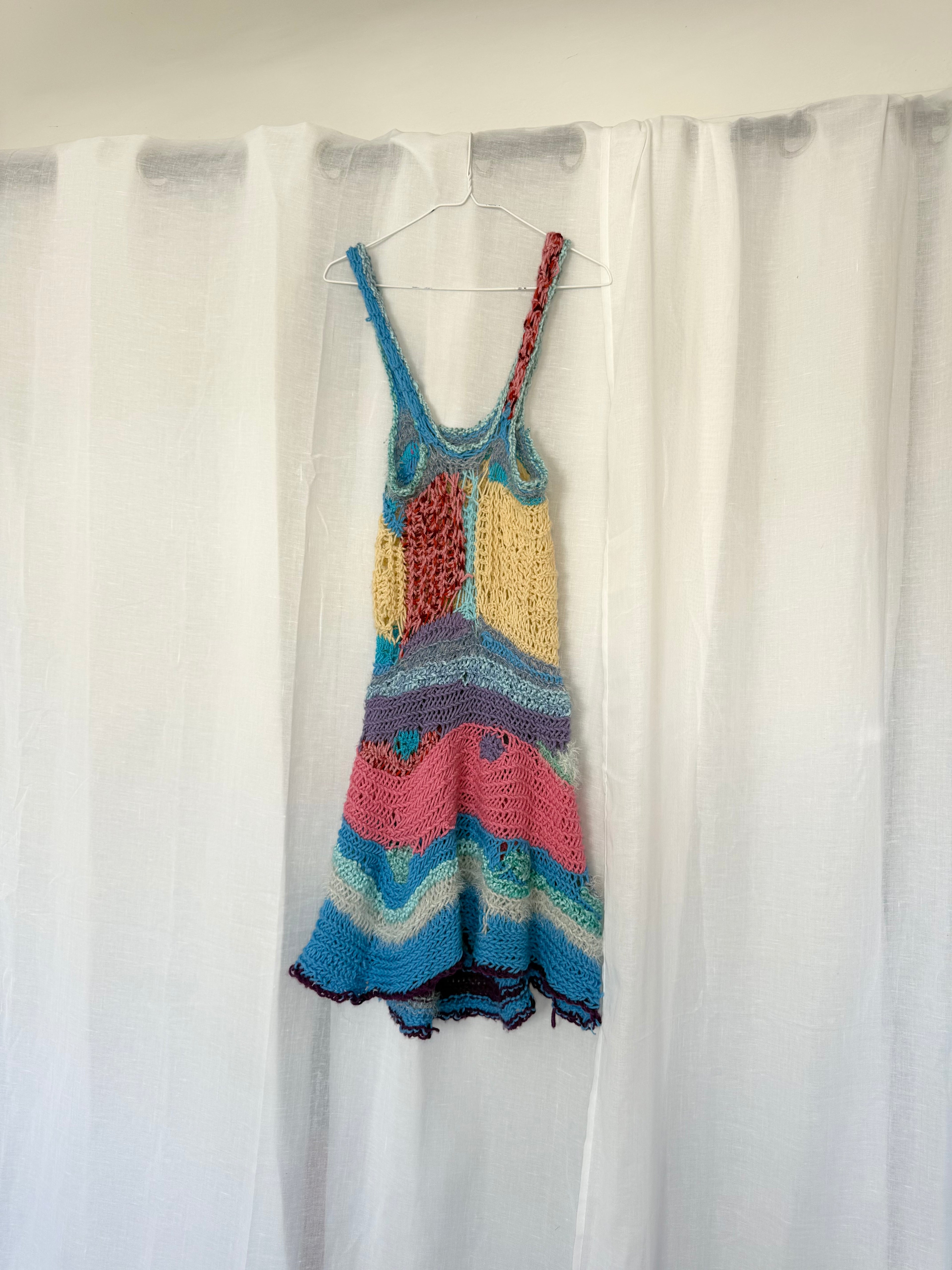 ♡ handmade recycled cotton crochet patchwork dress ♡