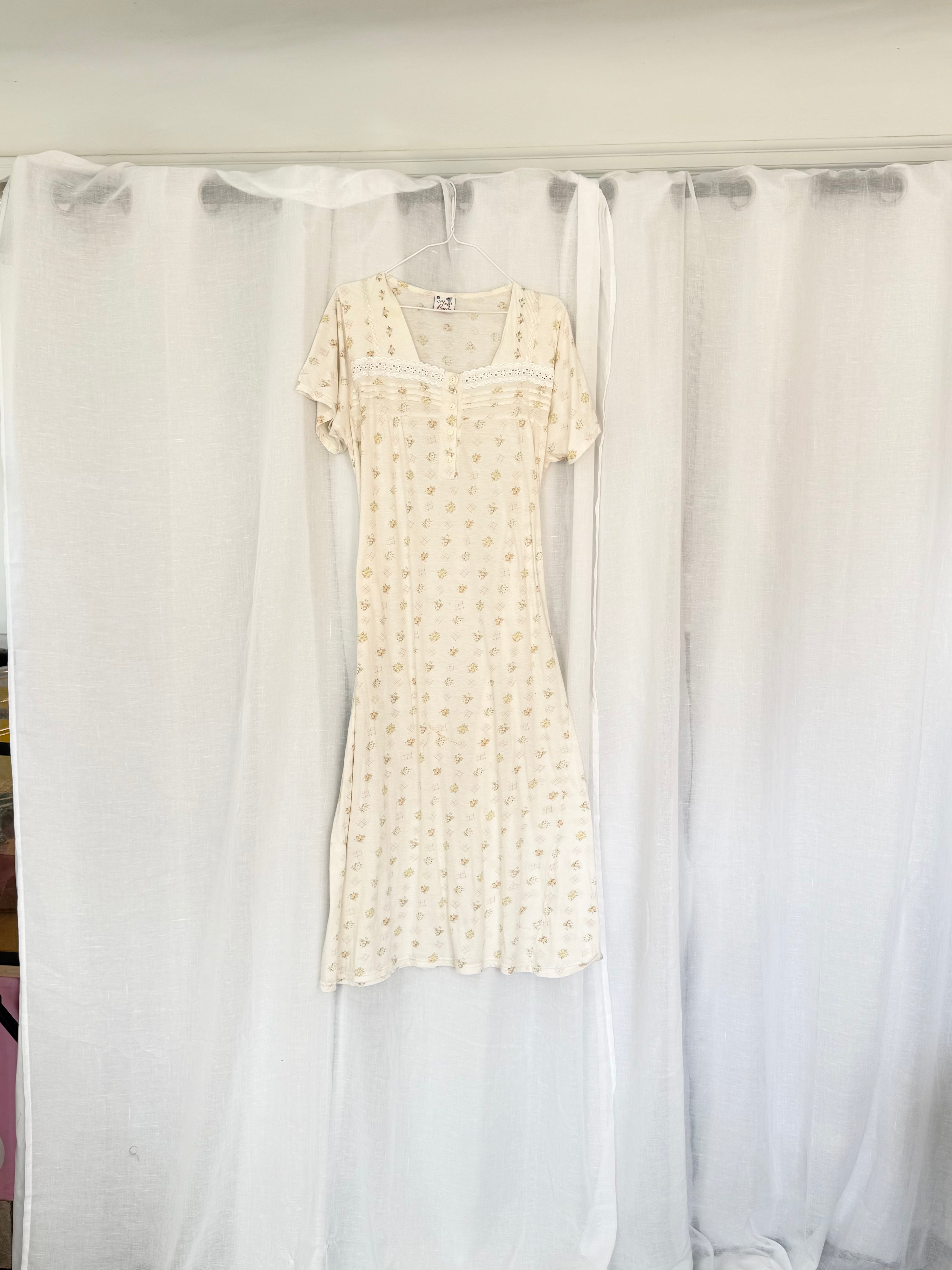 ✿ vintage floral cotton nightgown ✿