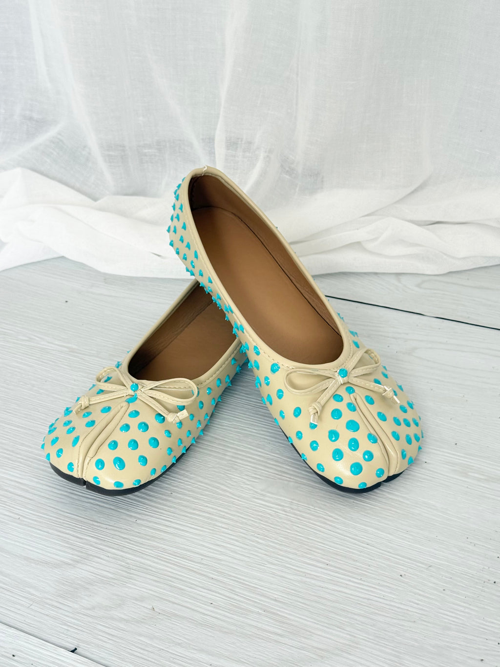 spiked tabi split toe ballet flats ♡ (size 8.5)