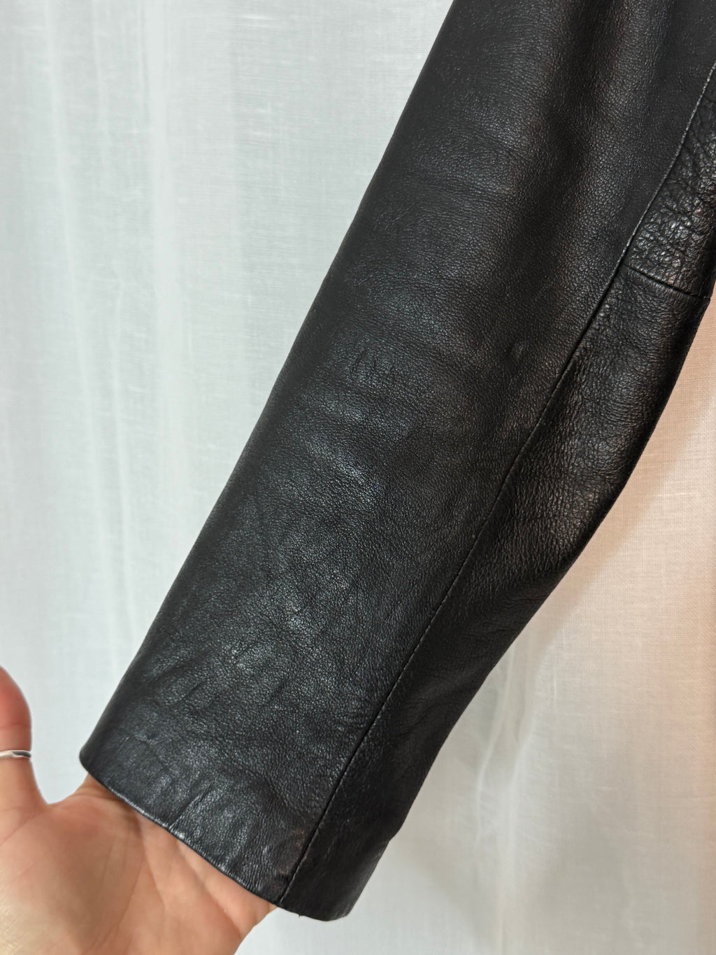 ✧ ʚ vintage wilsons leather maxima black blazer ɞ ✧