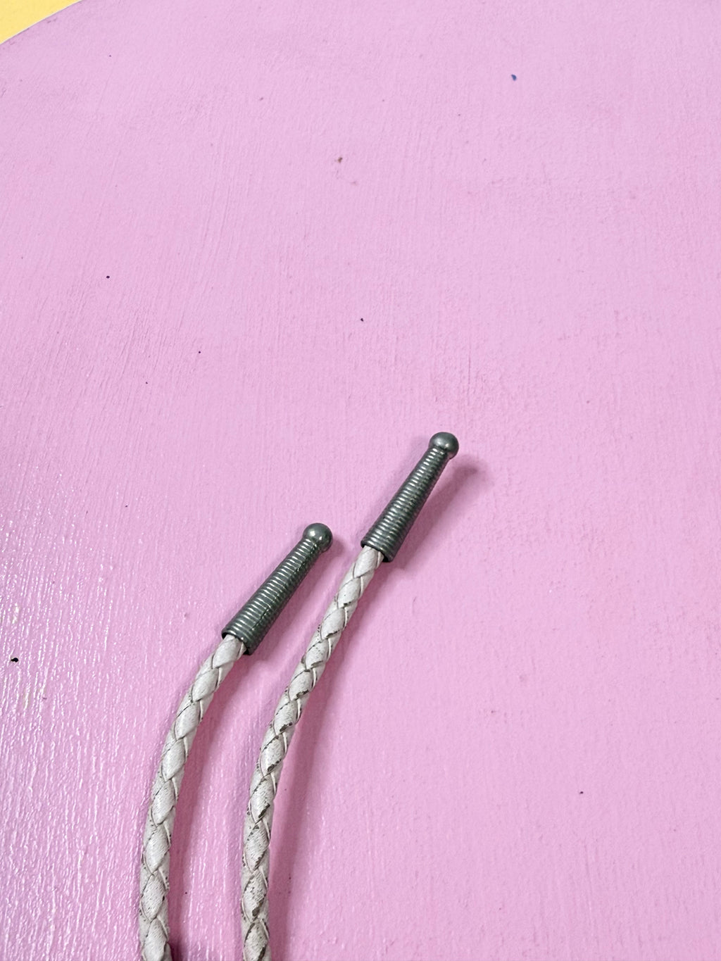 vintage baby pink bolo tie
