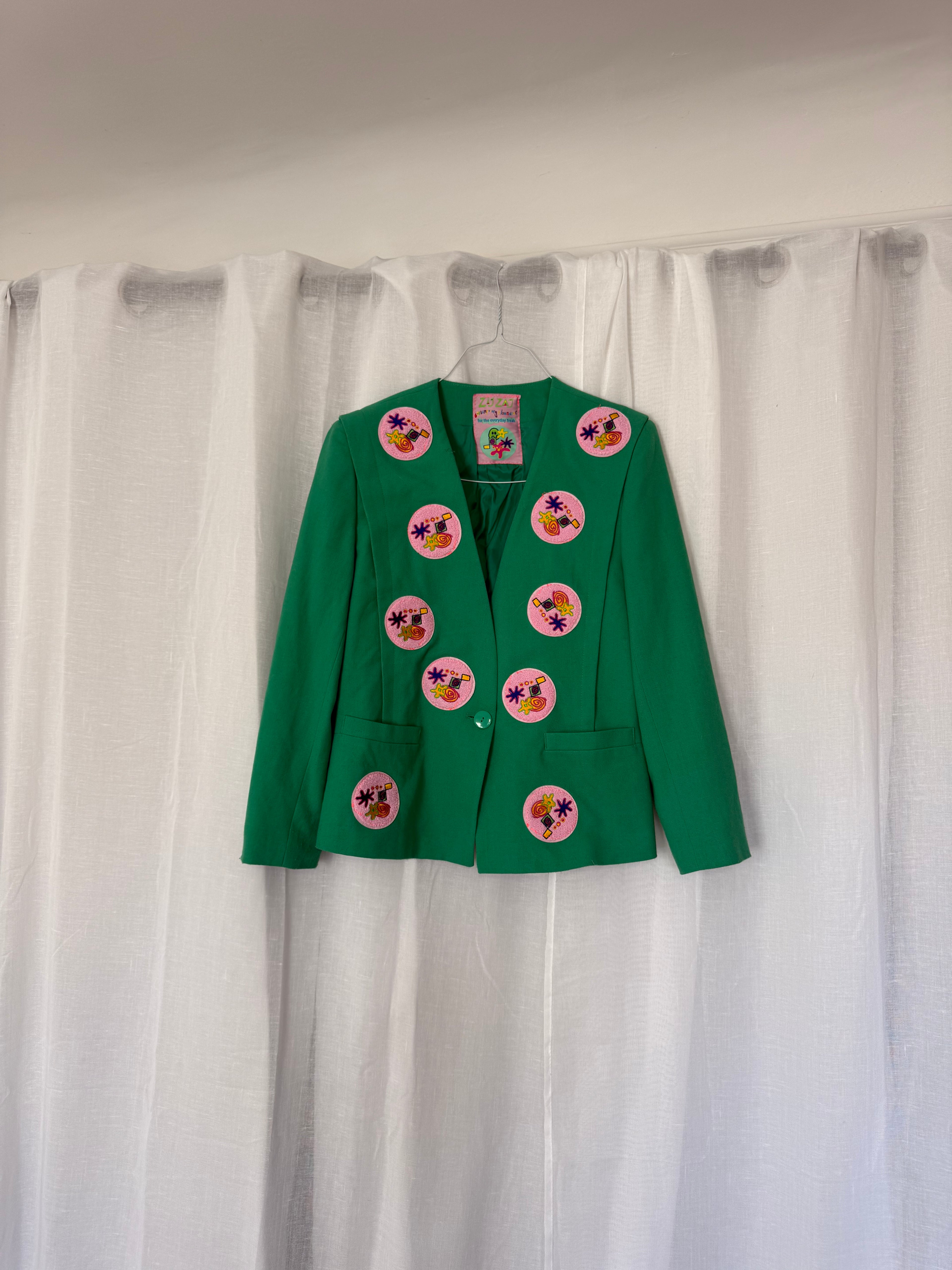 ♡ embroidered patch 80s Blazer ♡