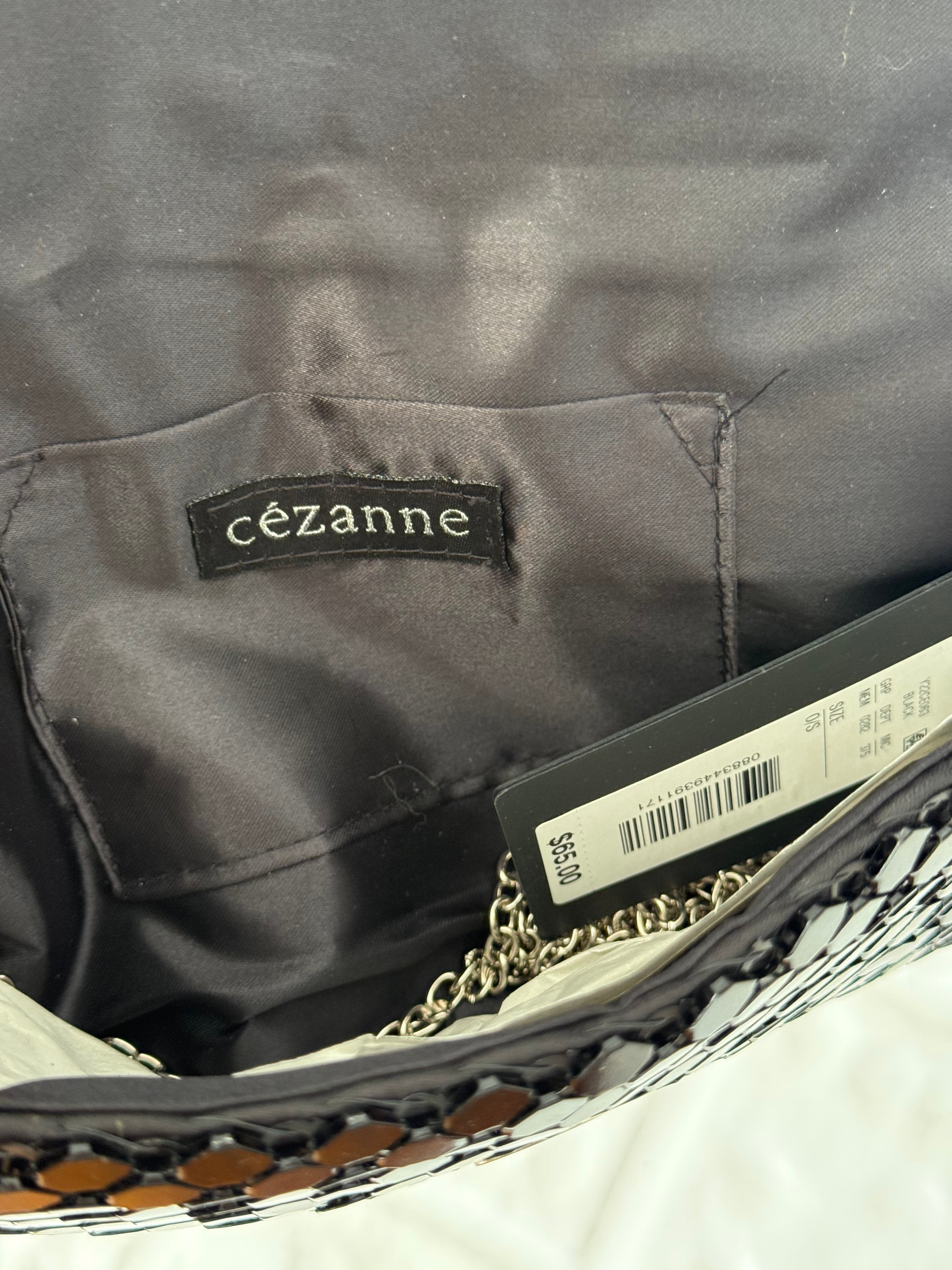 ✦ Cézanne black studded convertible clutch bag ✦