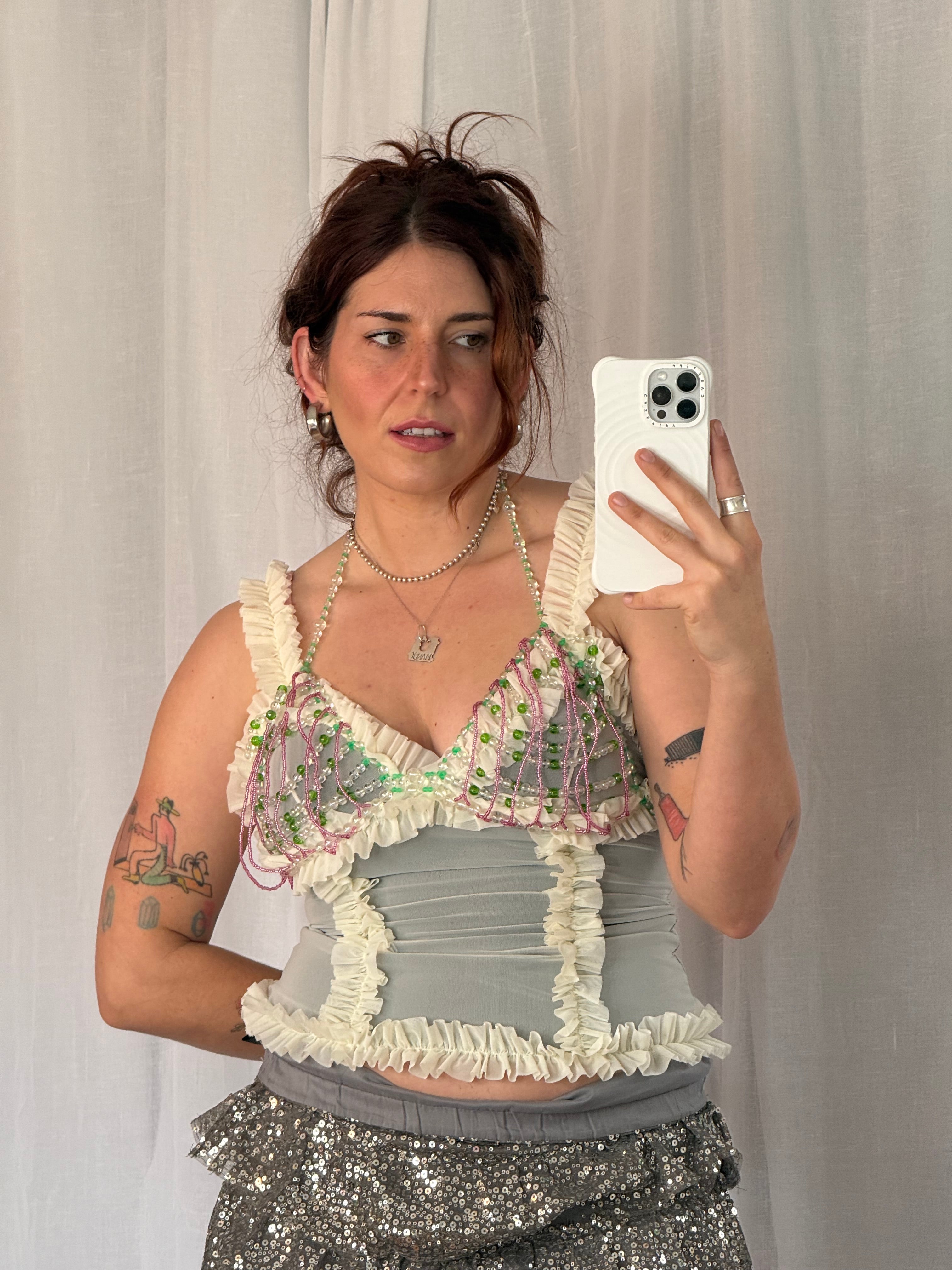 ✧ beaded halter bralette ✧