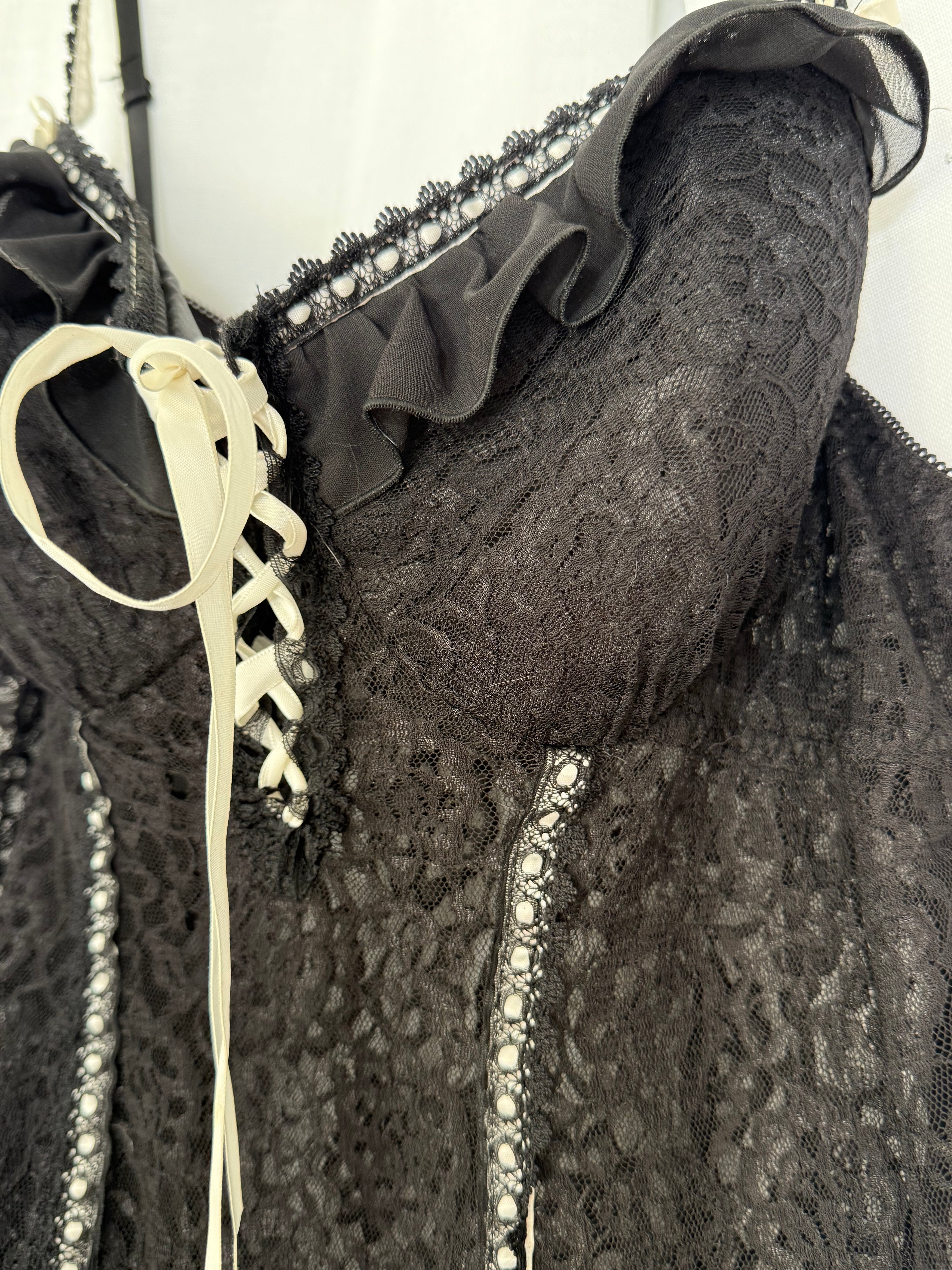 black lace babydoll dress