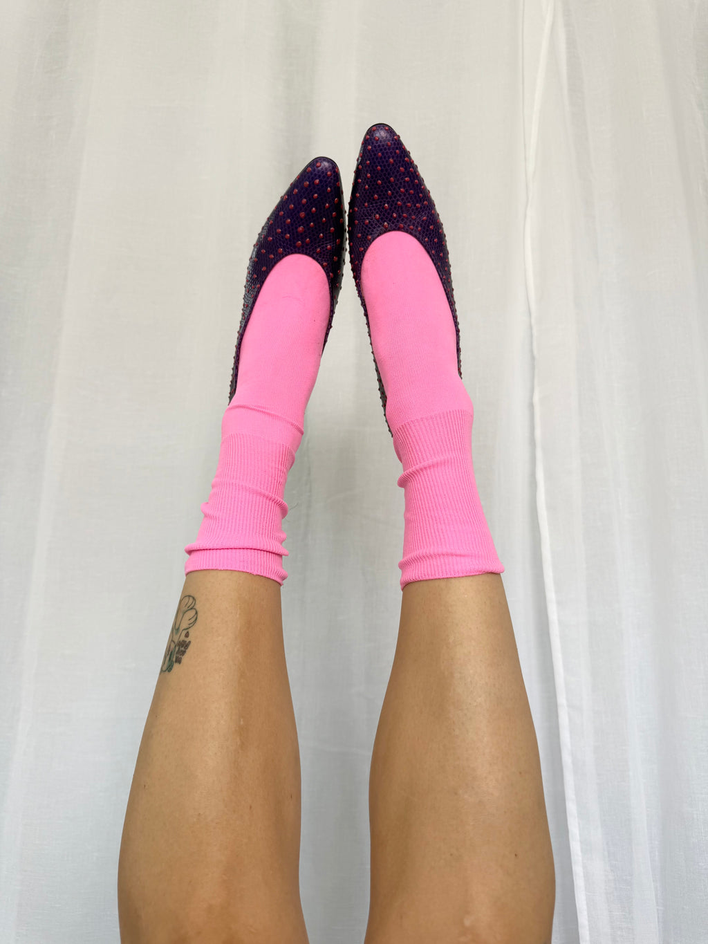 ✧ neon polka dot kitten heels ⋆ (size 8.5)