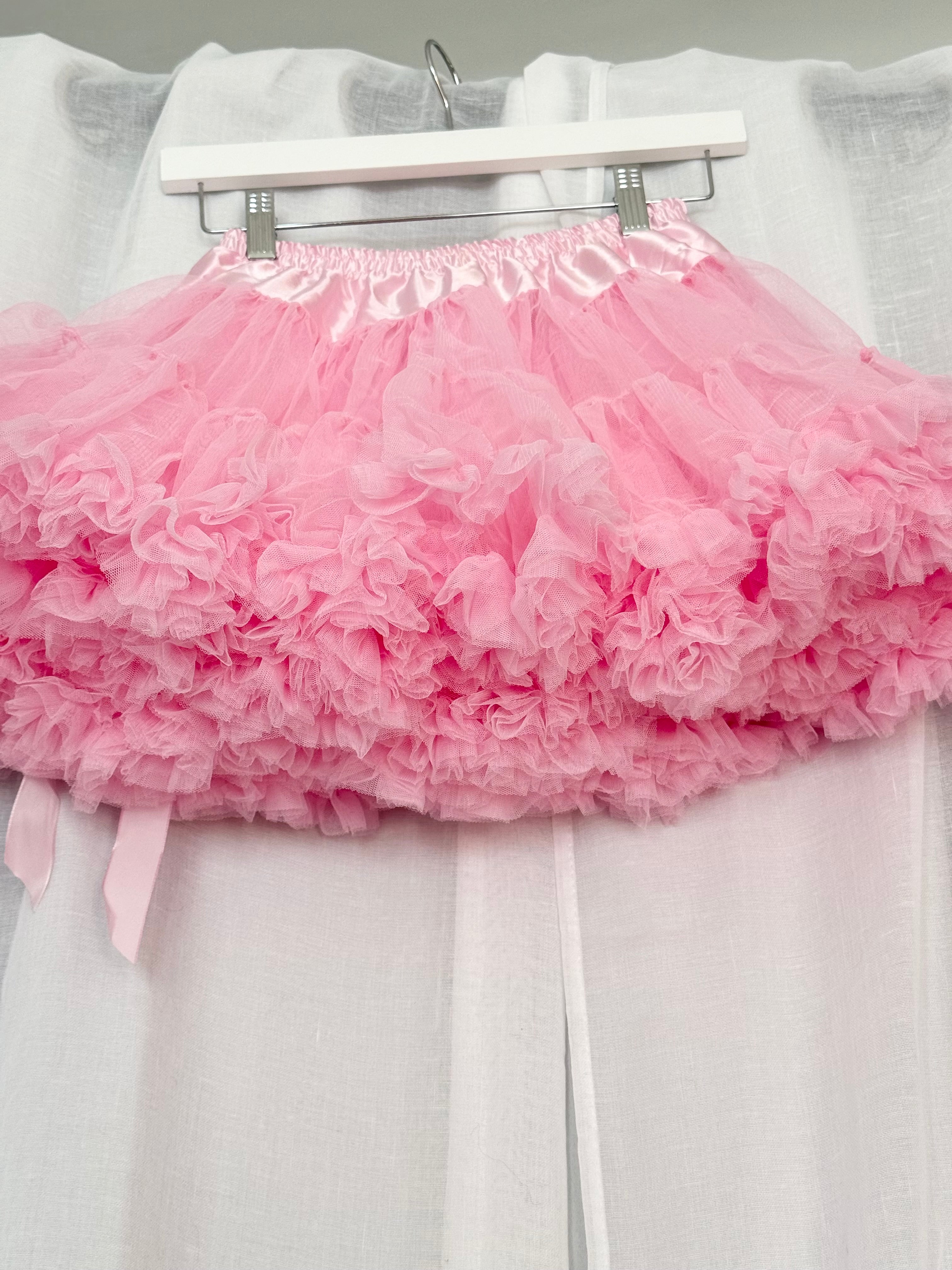 pink tulle mini skirt petticoat