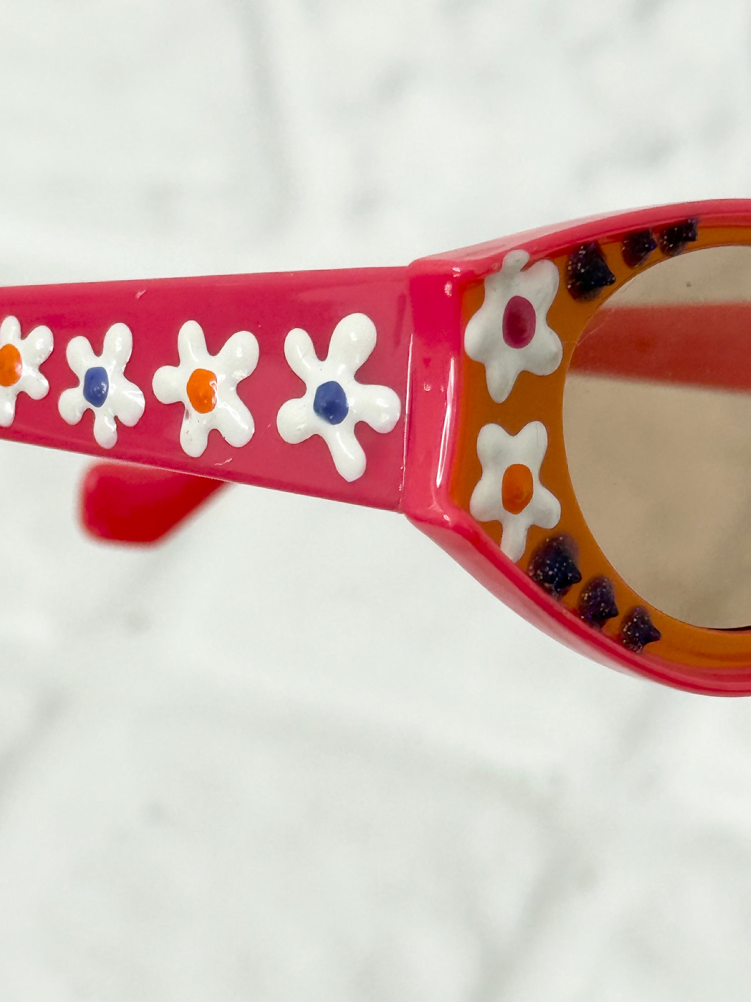 hot pink daisy micro sunglasses