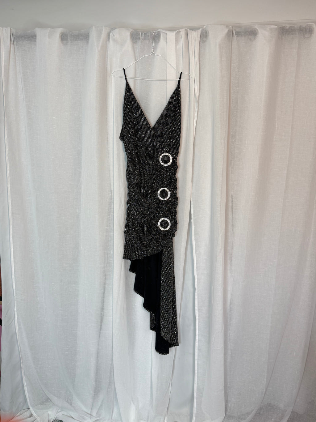 for love & lemons margaux glitter buckle dress