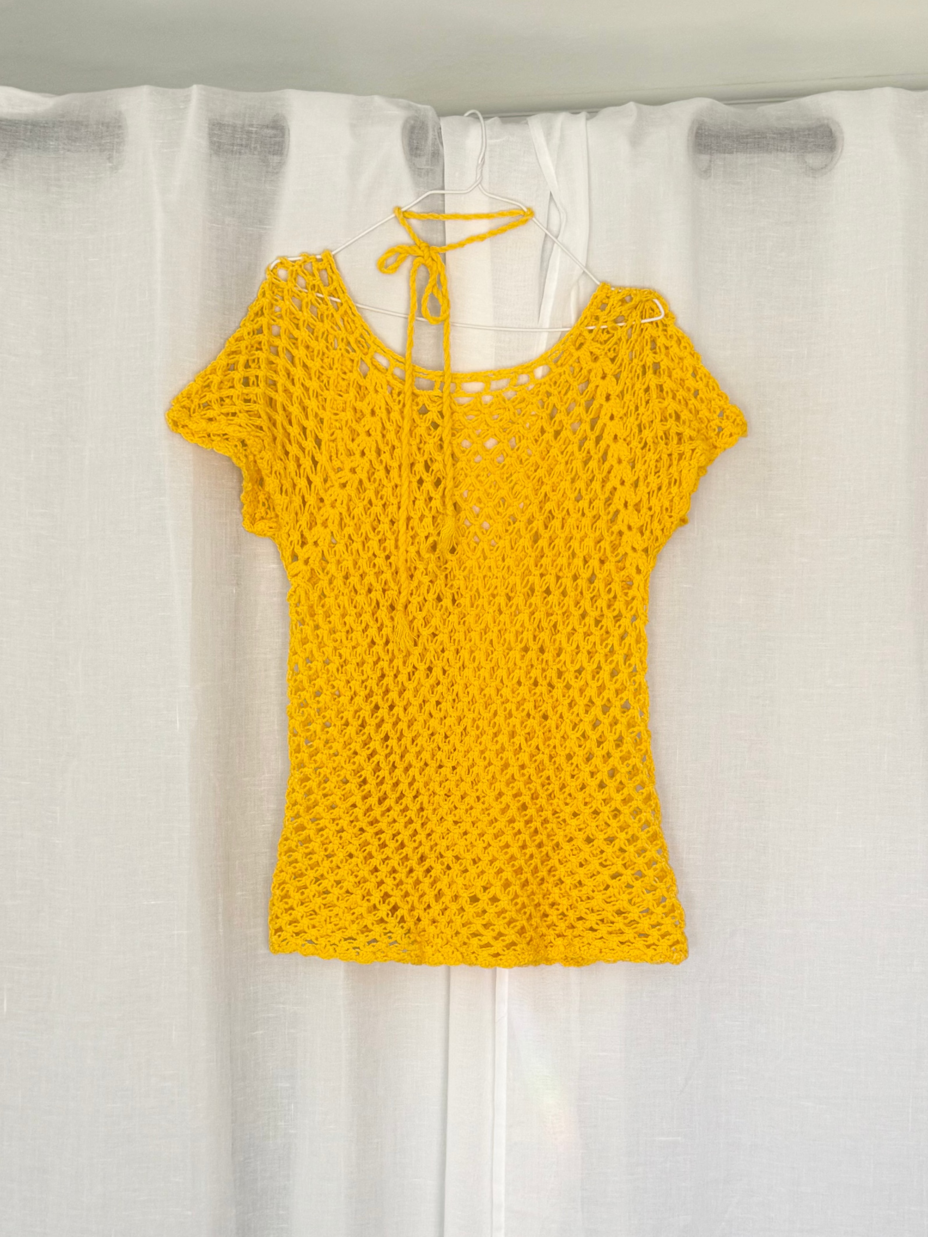 ✿ ⋆ 𓆩♡𓆪 vintage handmade crochet net top 𓆩♡𓆪