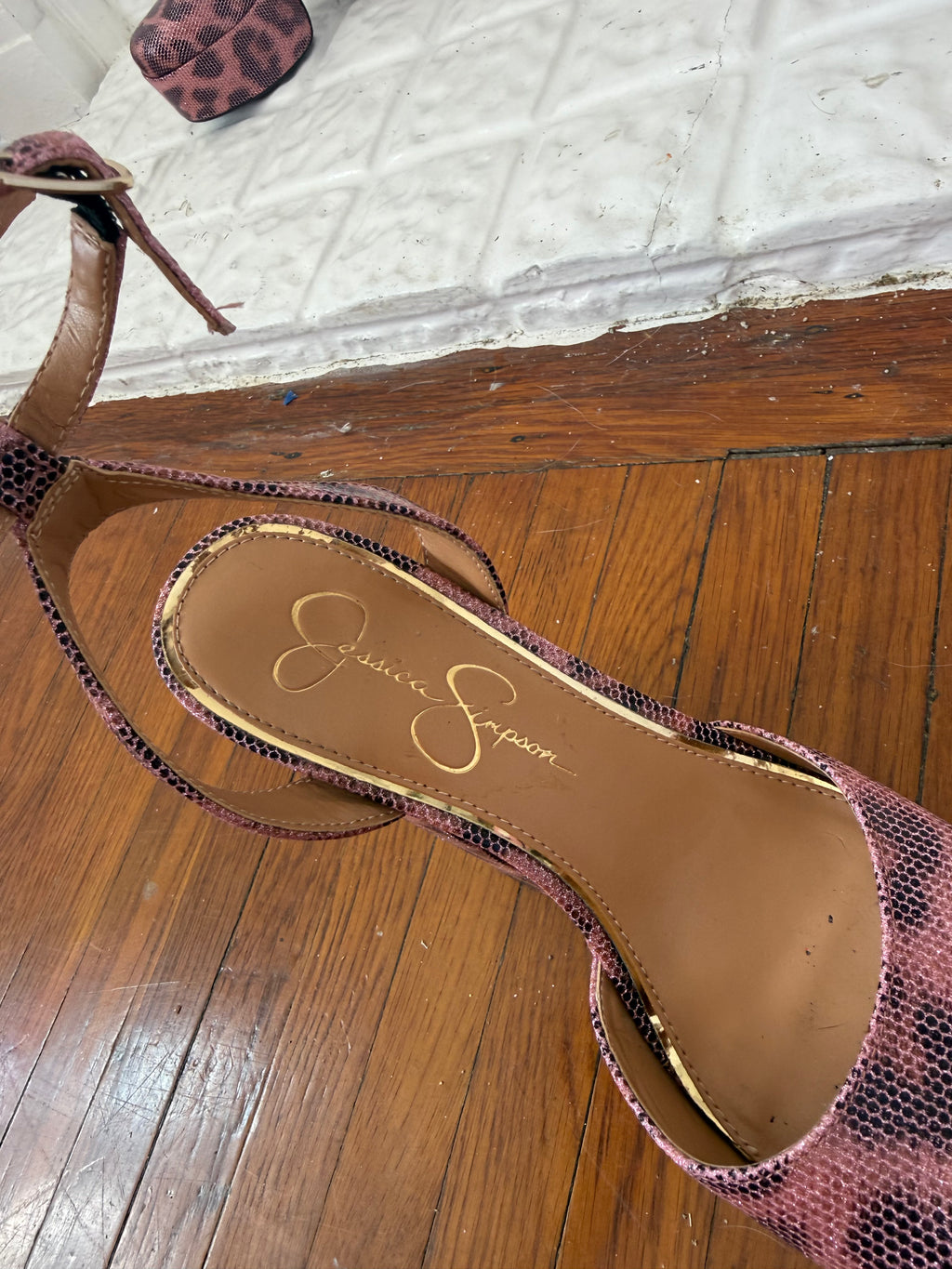 ✿ ⋆ 𓆩♡𓆪 Y2K pink snakeskin platform heels𓆩♡𓆪 ⋆