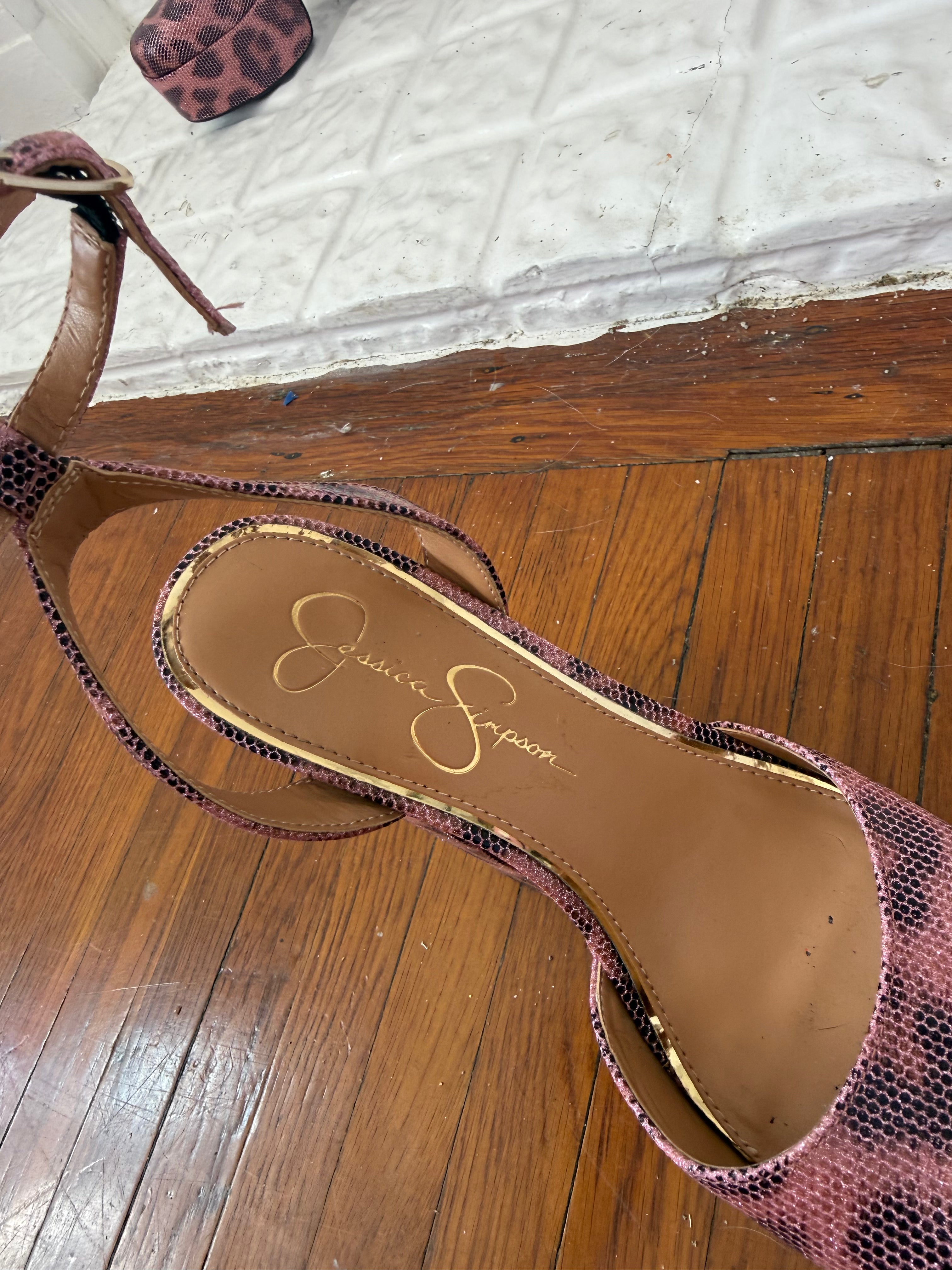 ✿ ⋆ 𓆩♡𓆪 Y2K pink snakeskin platform heels𓆩♡𓆪 ⋆