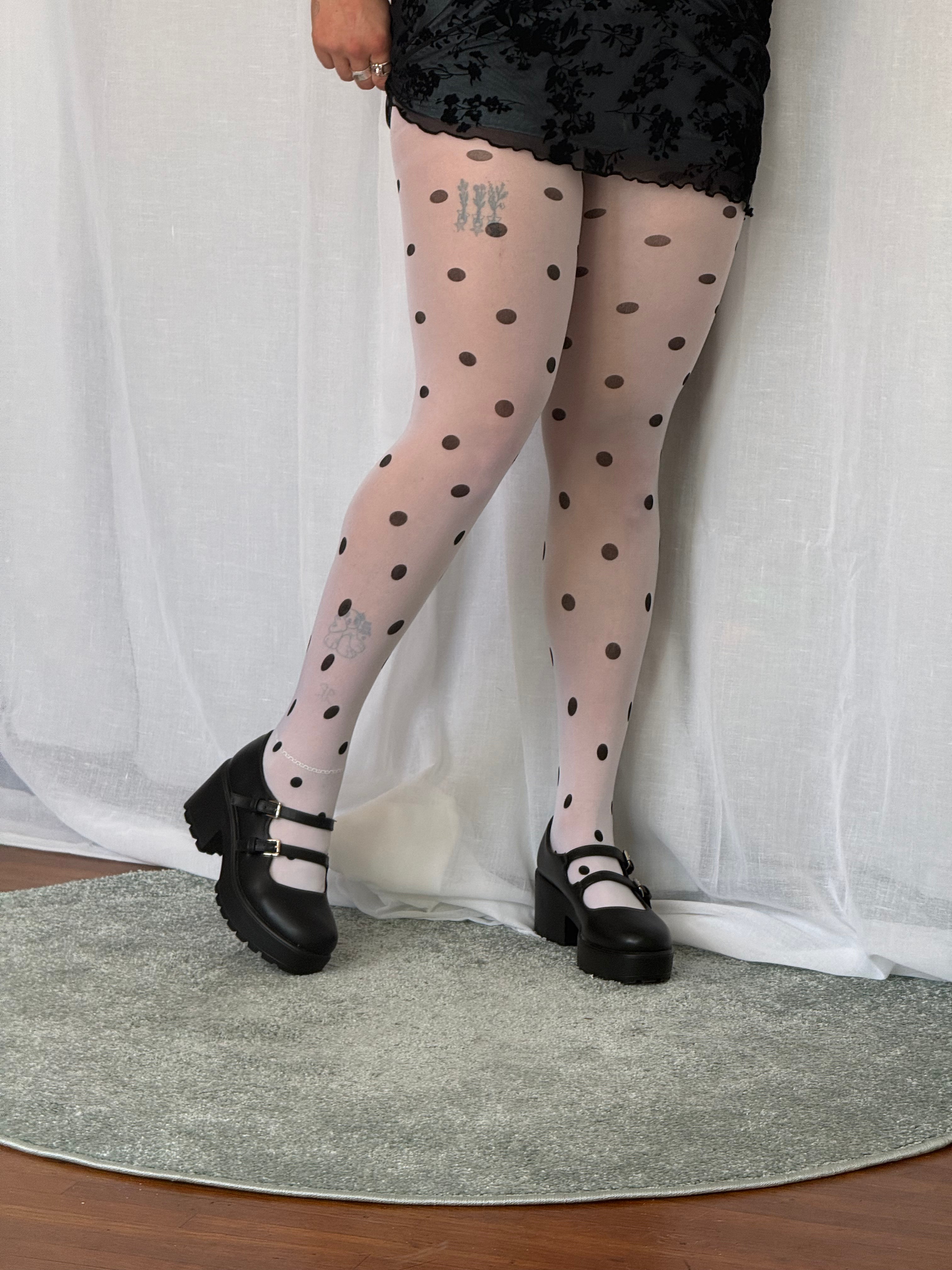 𓆩♡𓆪 polka dot sheer tights  𓆩♡𓆪 ⋆
