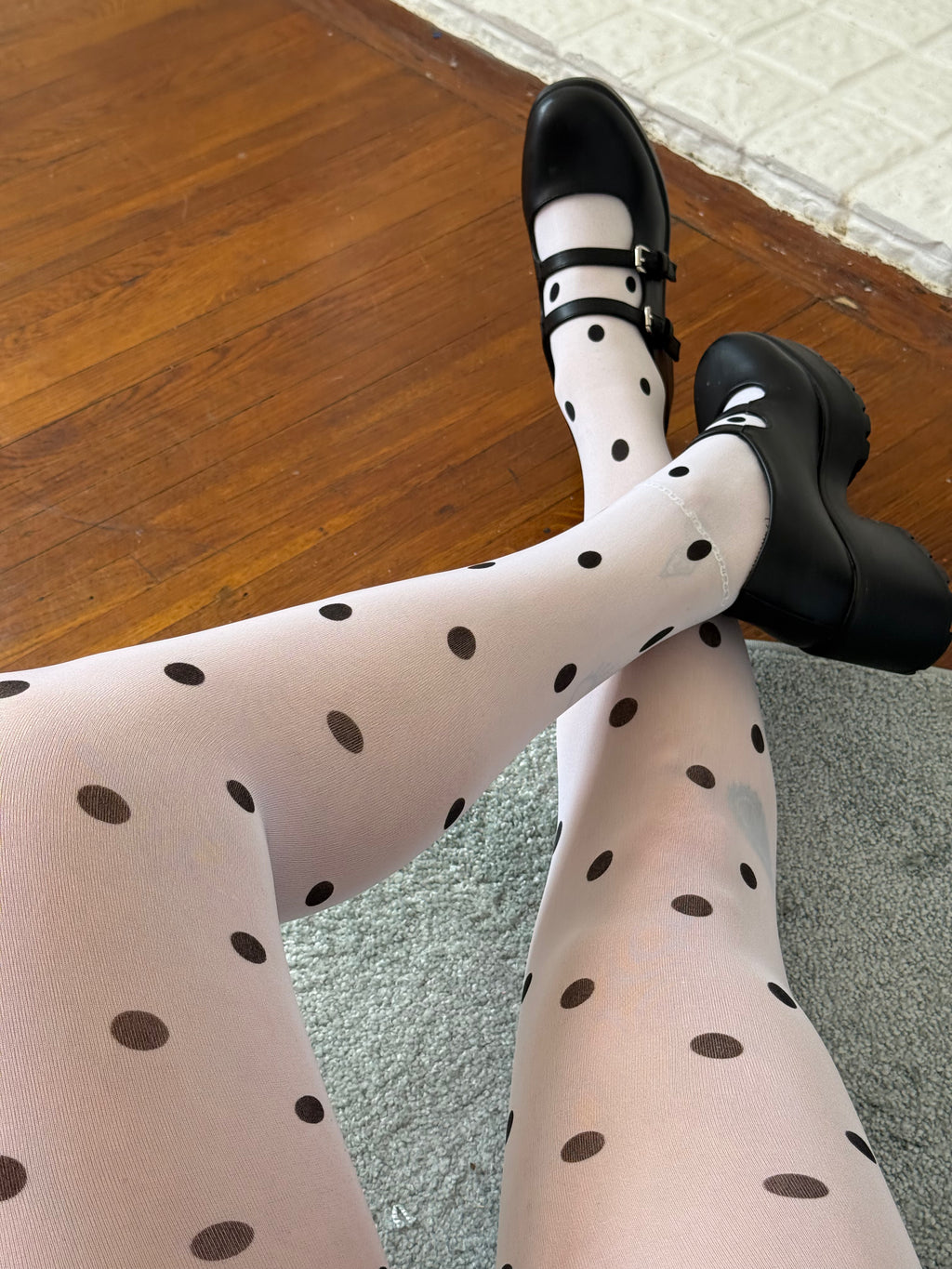 𓆩♡𓆪 polka dot sheer tights  𓆩♡𓆪 ⋆