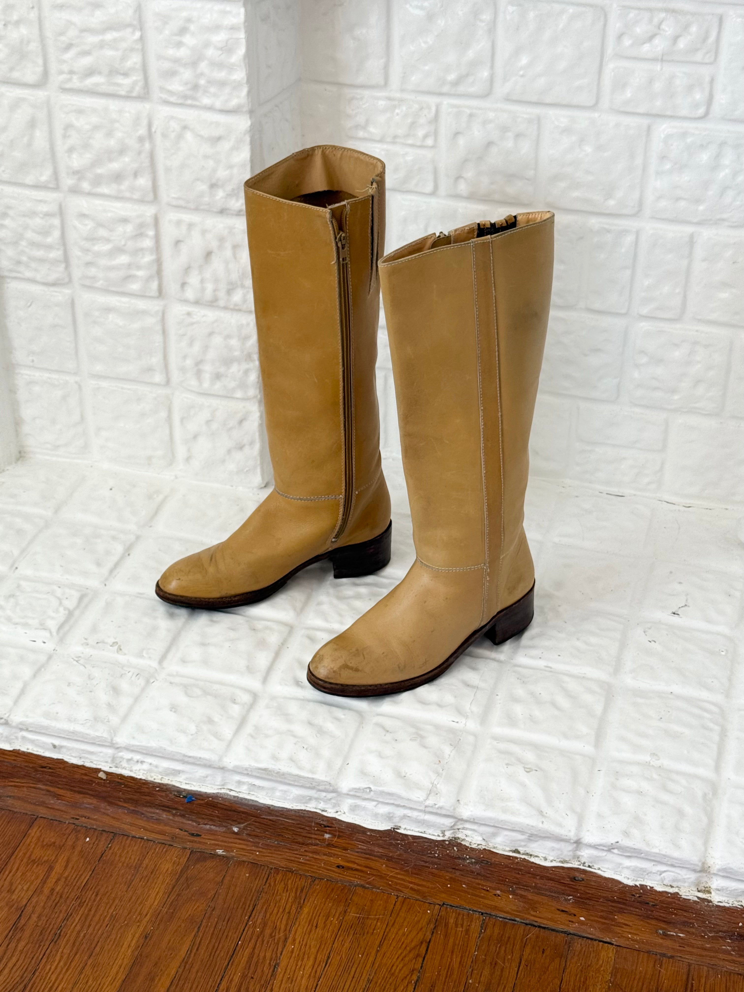 ✦ vintage tall leather riding boots