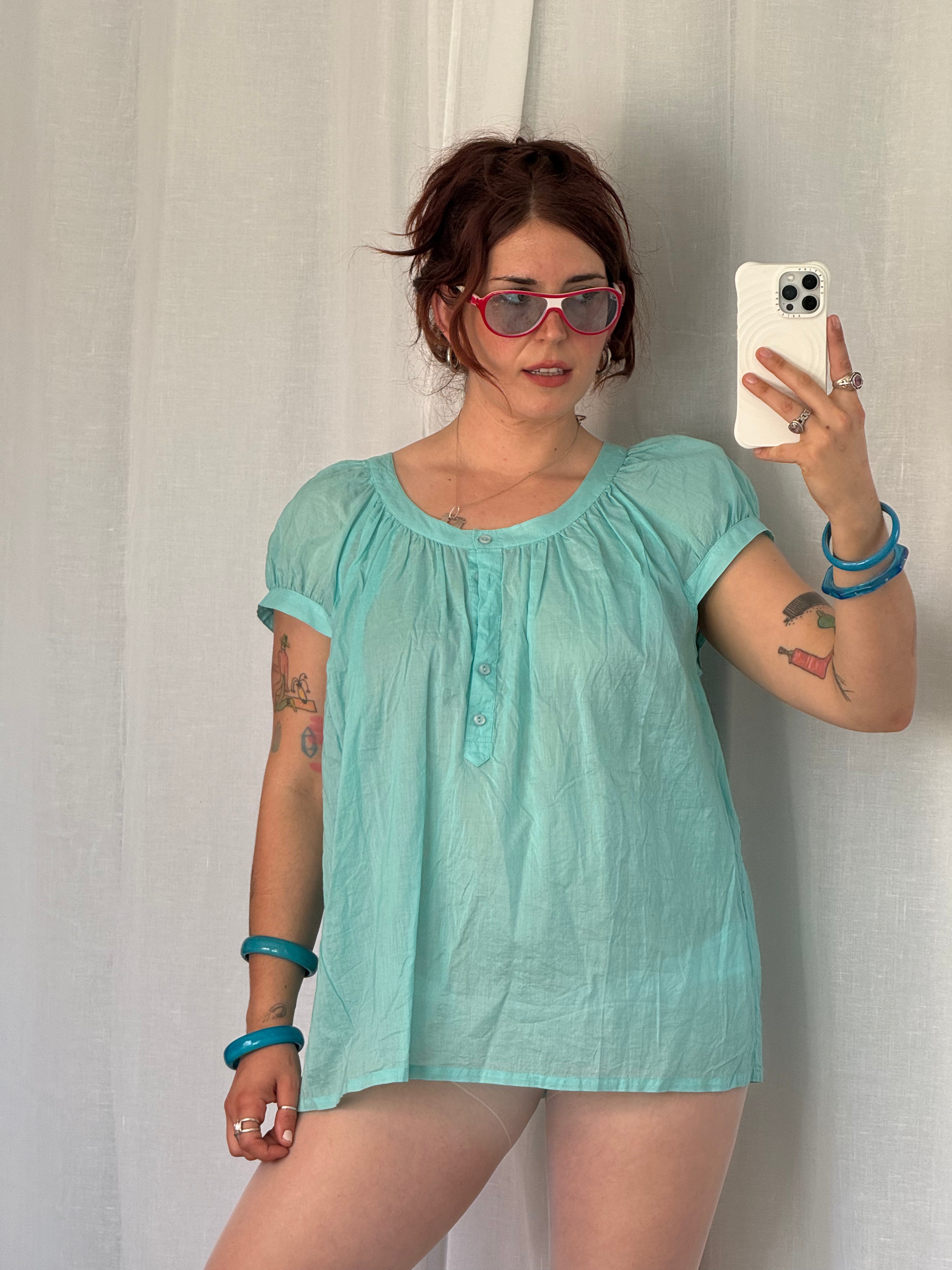 ✦ sheer cotton babydoll top/ mini dress