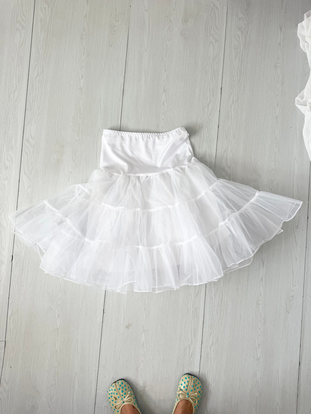 white sheer tulle tiered fairy skirt ☆