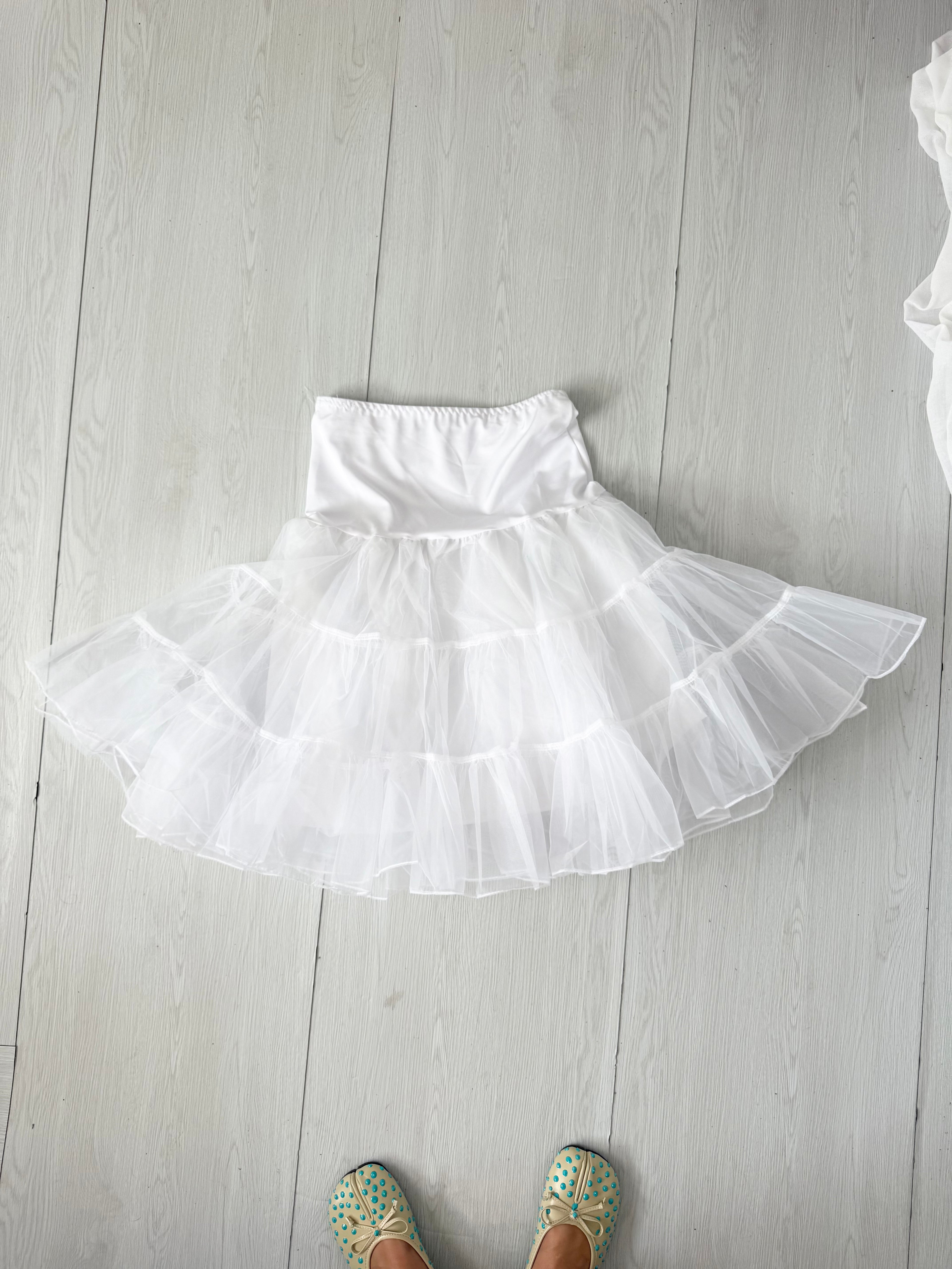 white sheer tulle tiered fairy skirt ☆