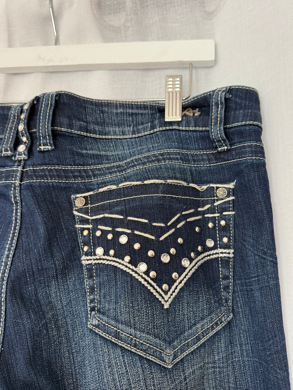 ✿ y2k studded flare jeans