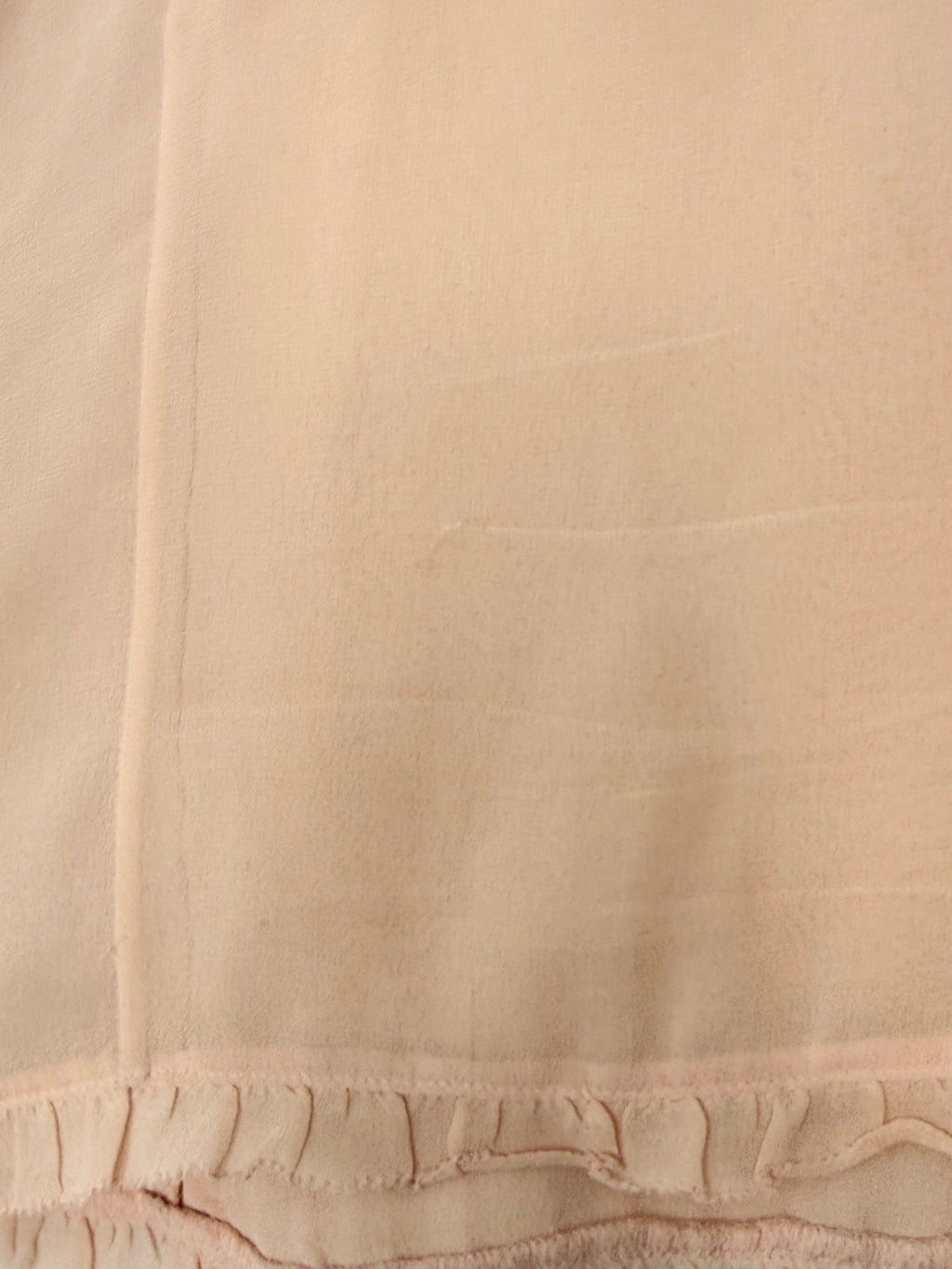 ✦ sheer silk ruffle trim blouse